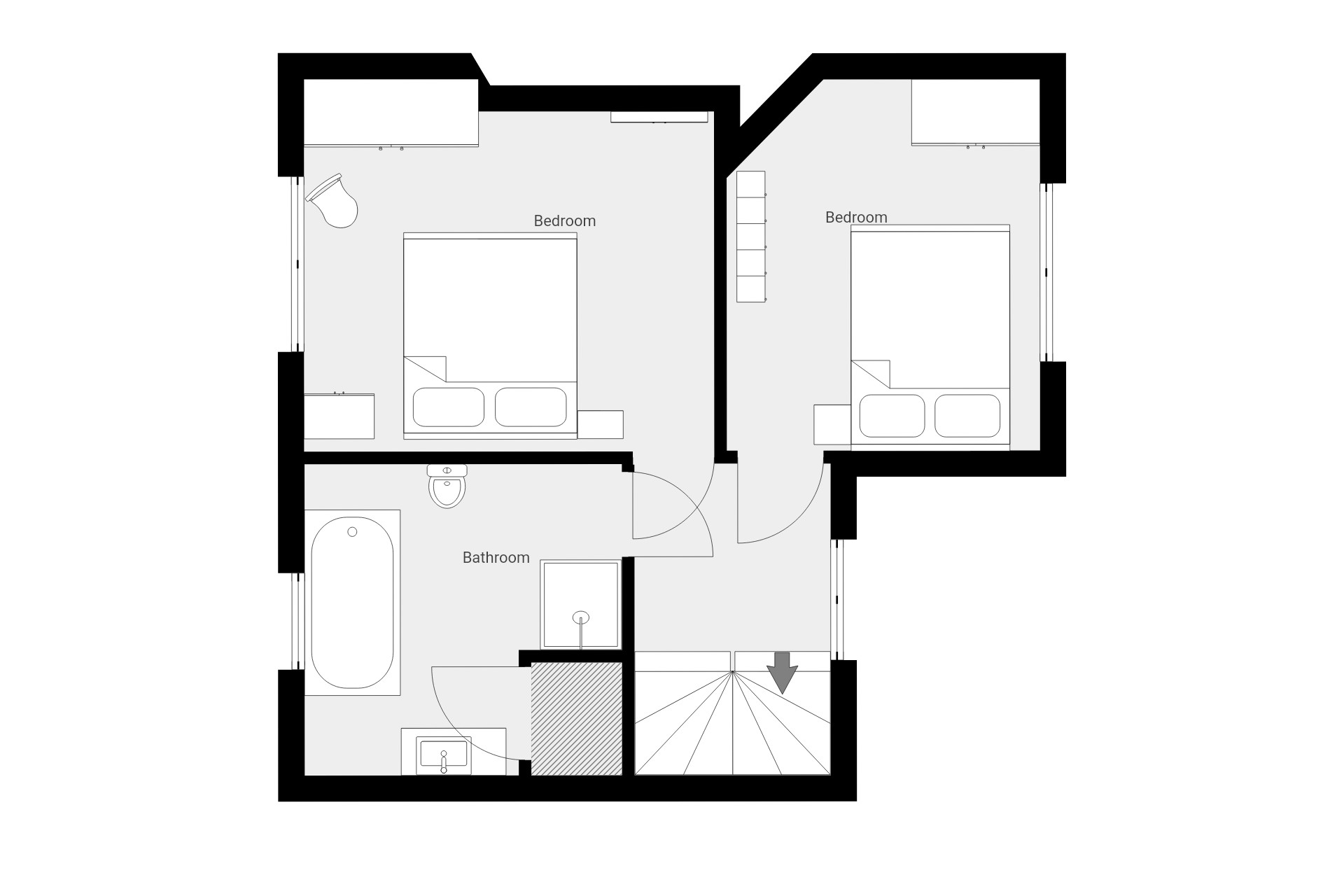 4 Coastguard Row, Marias Lane, Sennen Cove floorplan