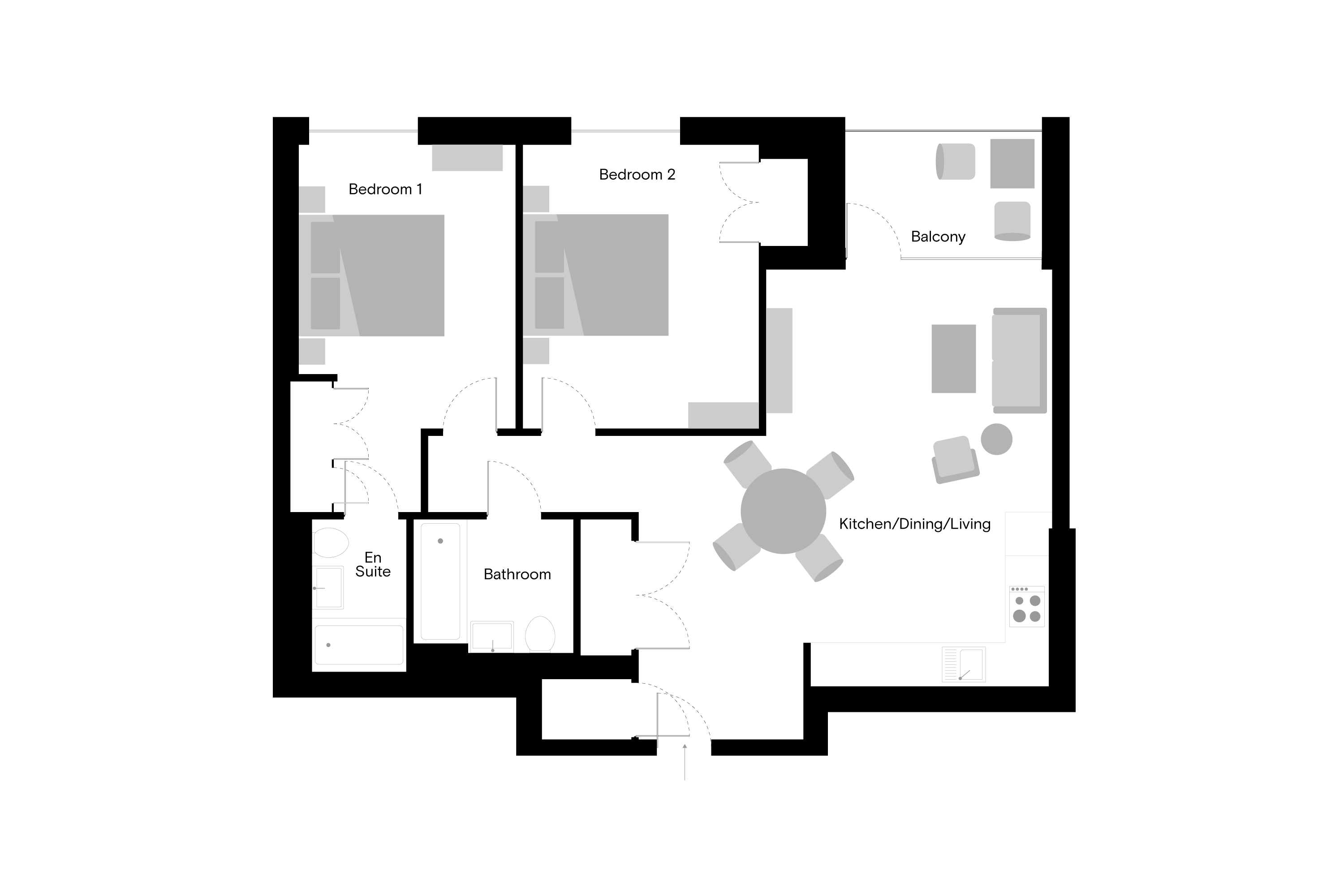 Flat 11410, Gessner Apartments, 3 Watermead Way, Tottenham Hale floorplan