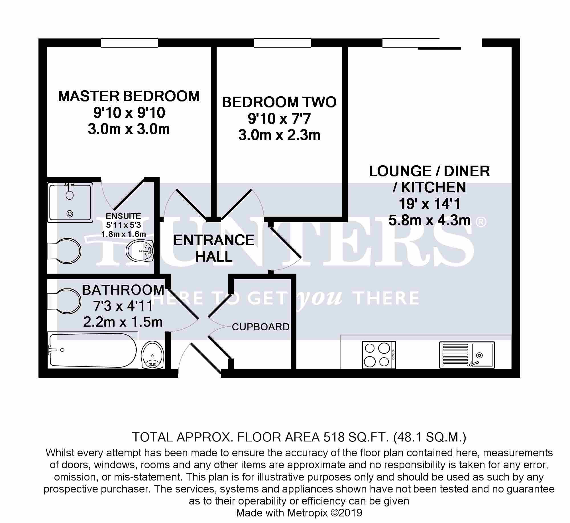 2 Bedrooms Flat to rent in Hartley Court, Lock 38, Cliffe Vale ST4