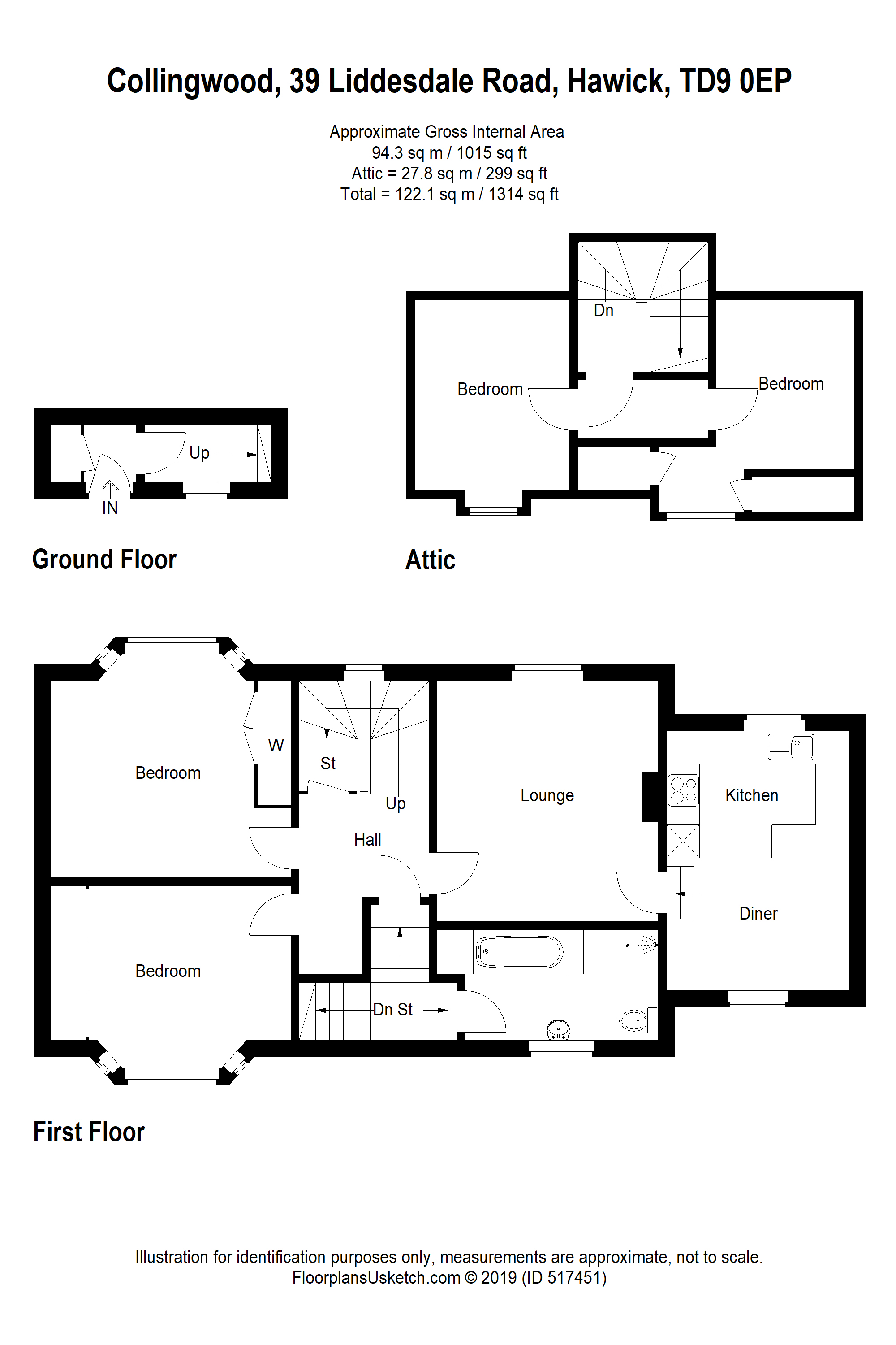 4 Bedrooms Villa for sale in Collingwood, 39 Liddesdale Road, Hawick TD9