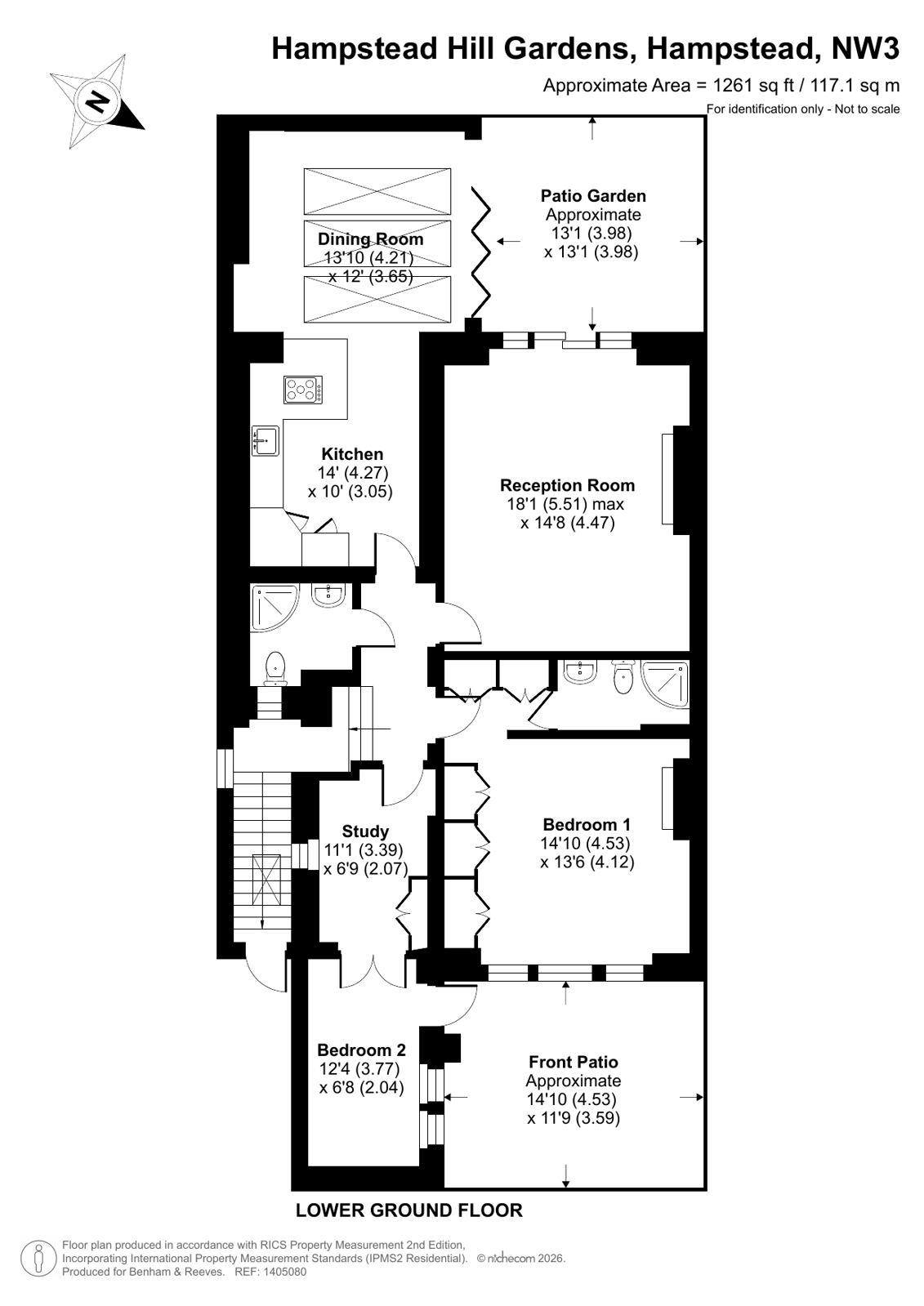 Flat 1, 20, Hampstead Hill Gardens, Hampstead floorplan