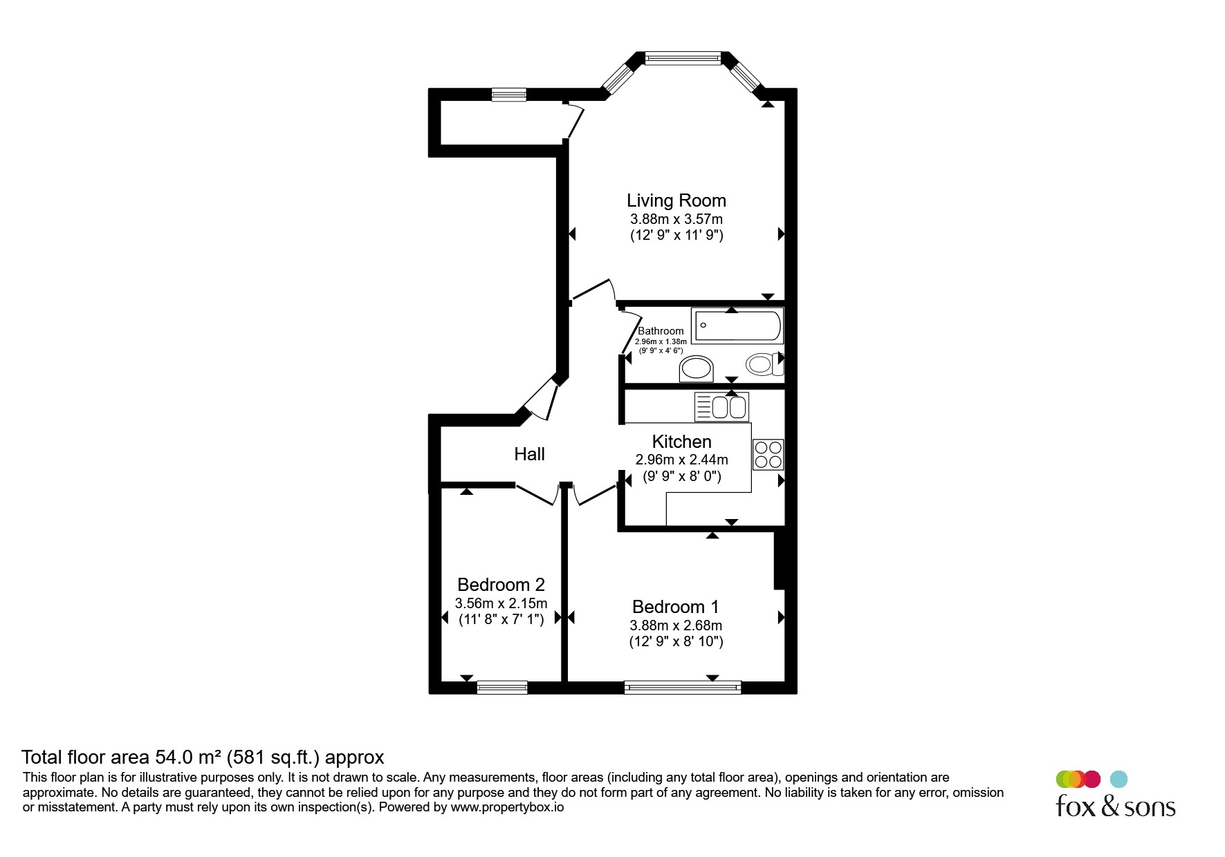 Flat 3, 39, West Hill Road, St. Leonards-On-Sea floorplan