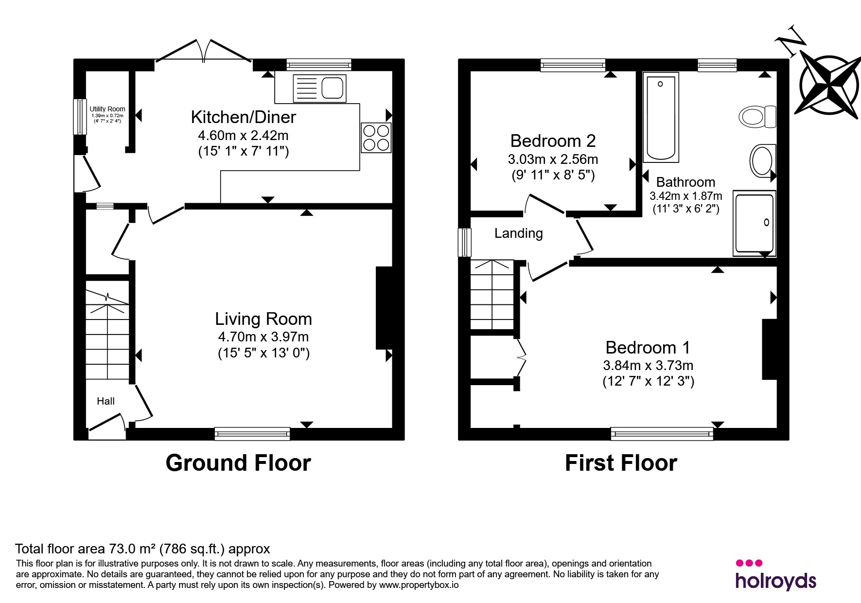 55, Collier Lane, Shipley floorplan
