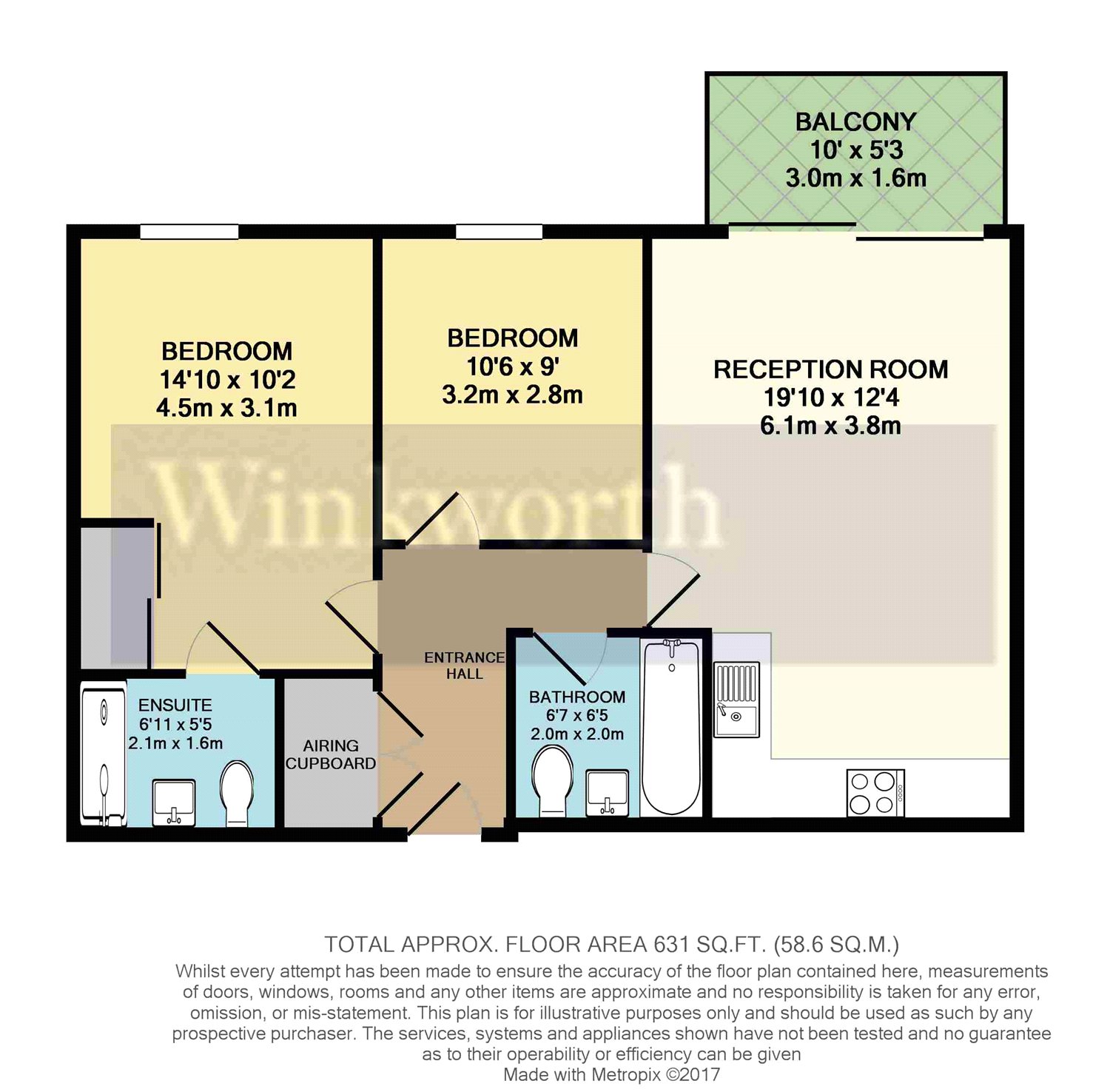 206, Nightingale House, Reading floorplan