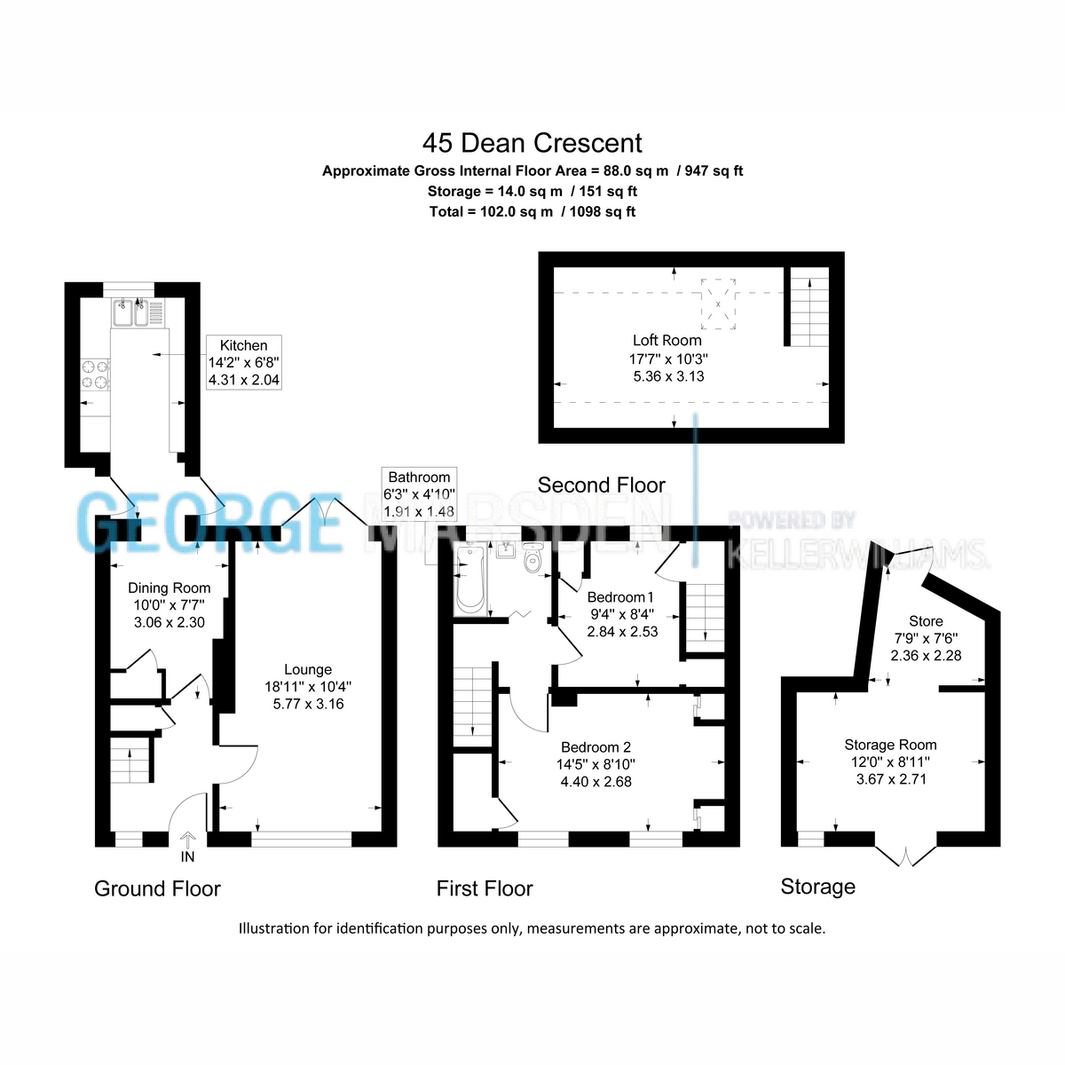 45, Dean Crescent, Wigan floorplan