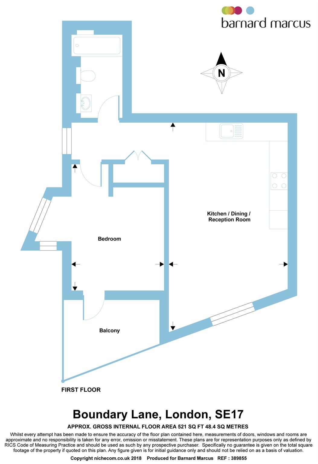 1 Bedrooms Flat to rent in Boundary Lane, London SE17