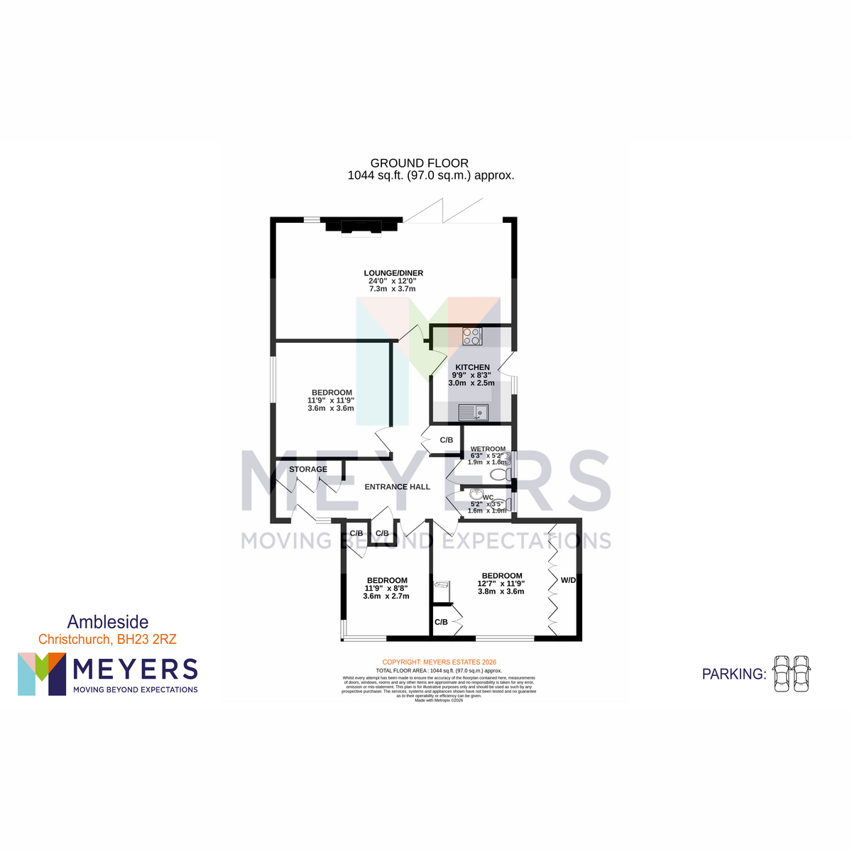 1, Ambleside, Christchurch floorplan