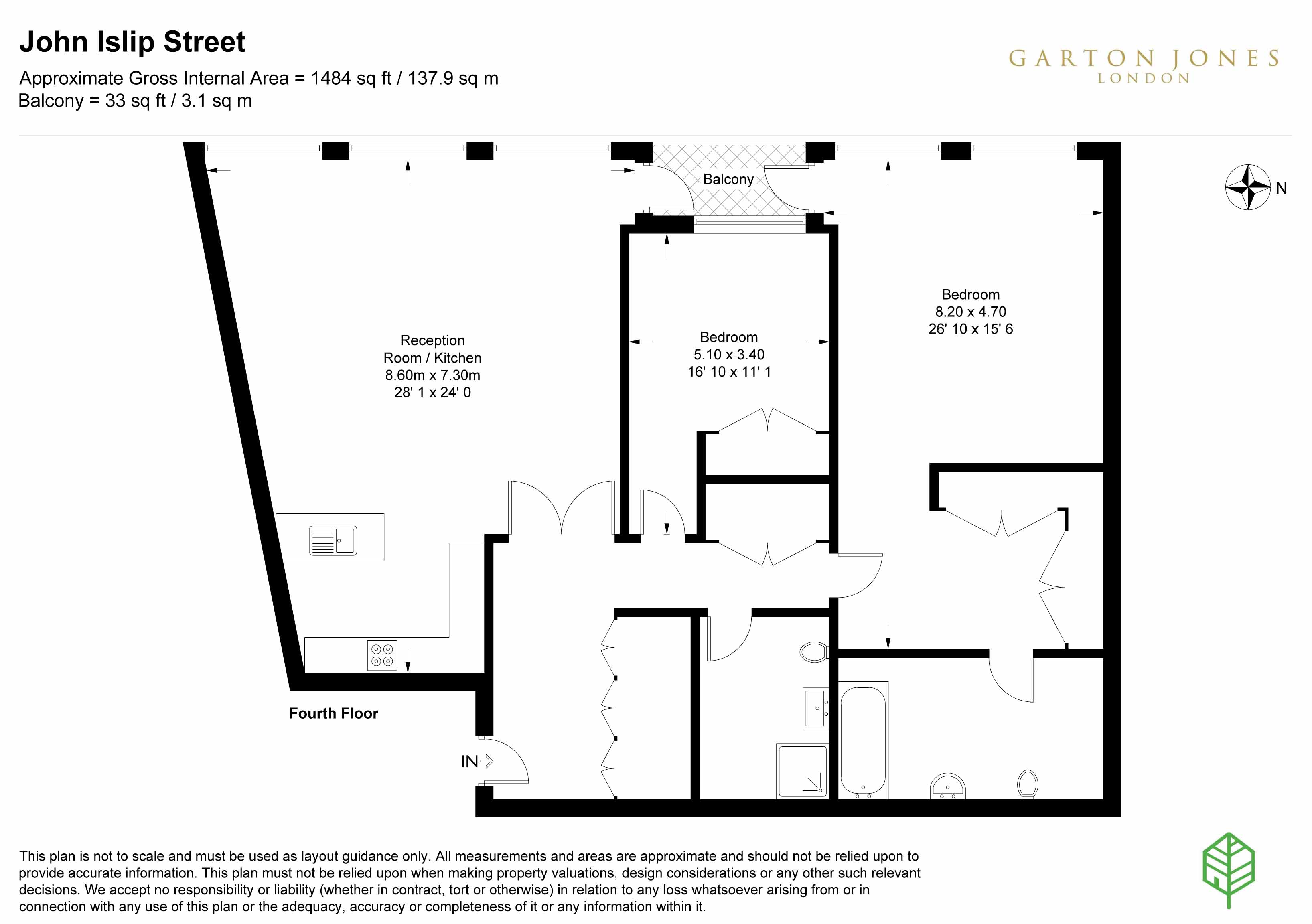 28, Abell House, Westminster floorplan