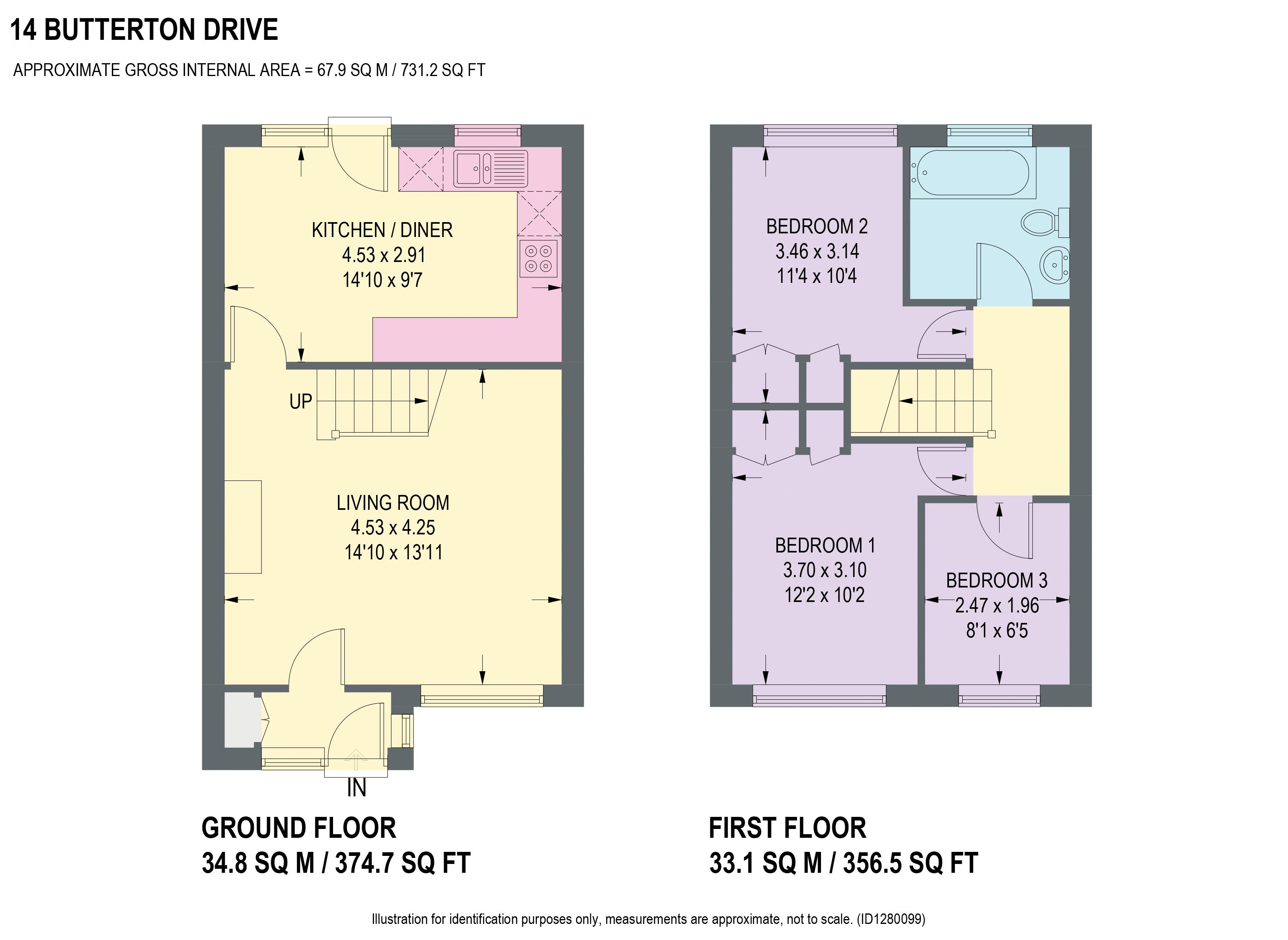14, Butterton Drive, Chesterfield floorplan