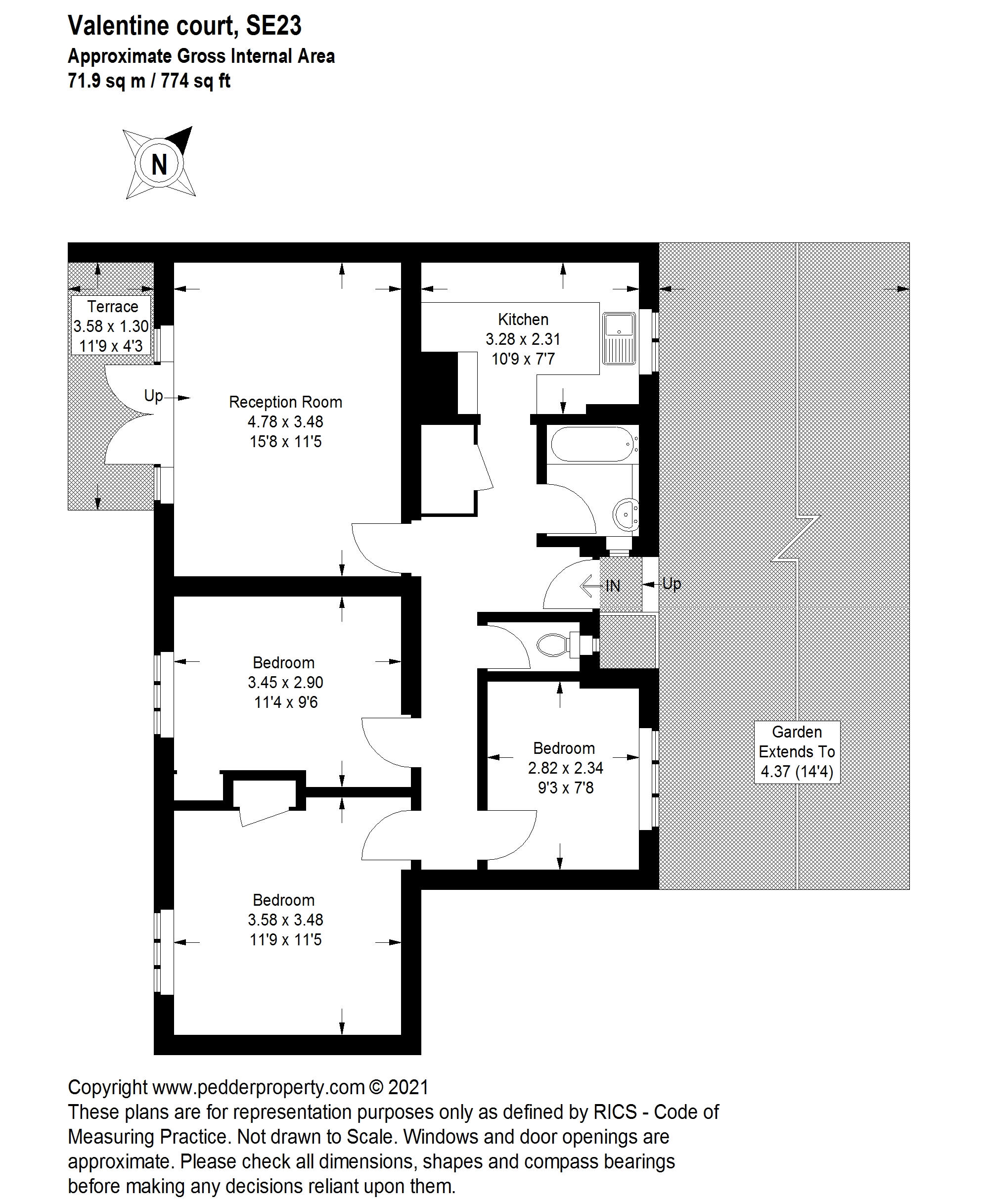 Valentine Court, Forest Hill, London SE23, 3 bedroom flat for sale
