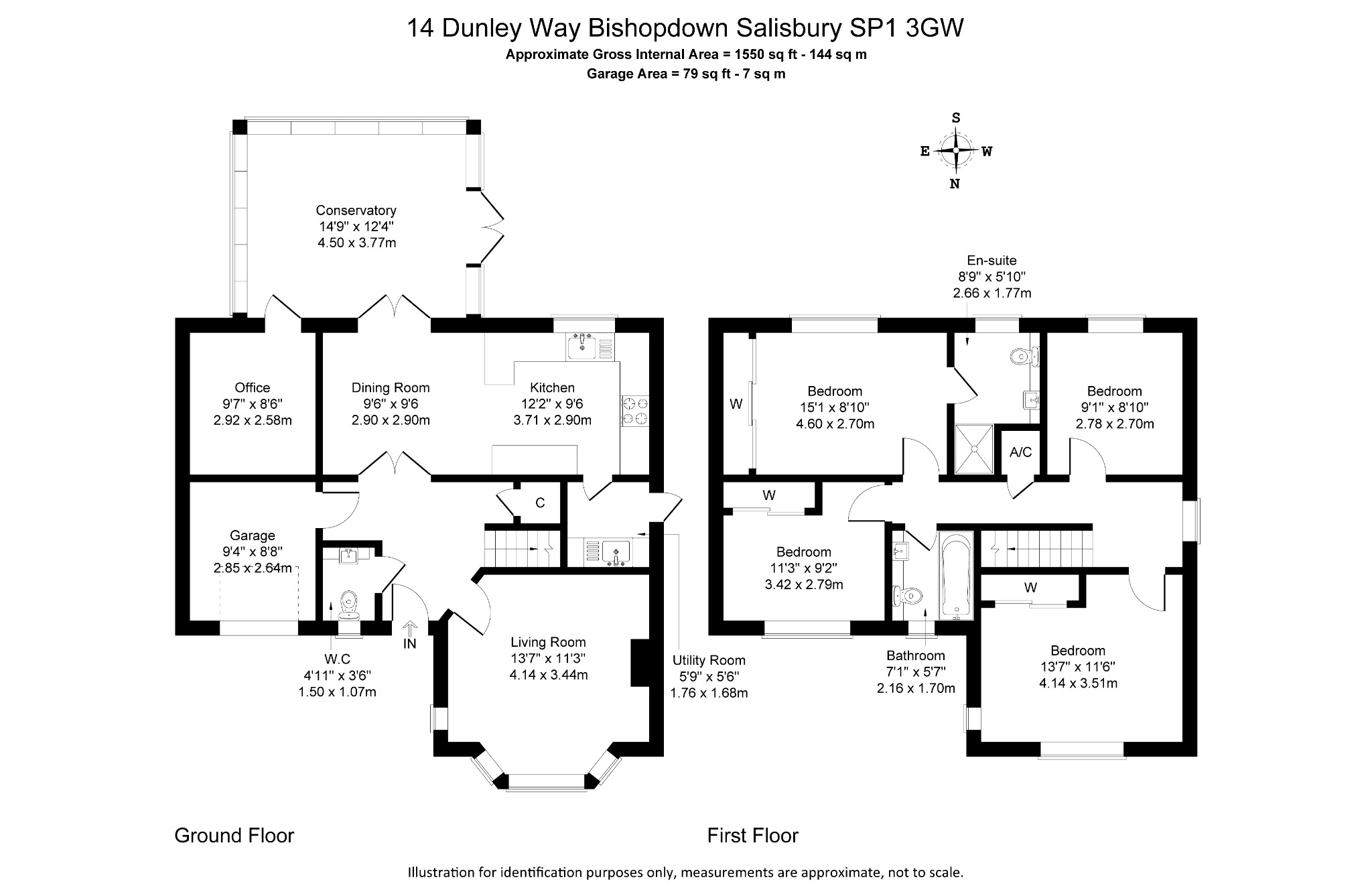 14 Dunley Way, Bishopdown, Salisbury floorplan