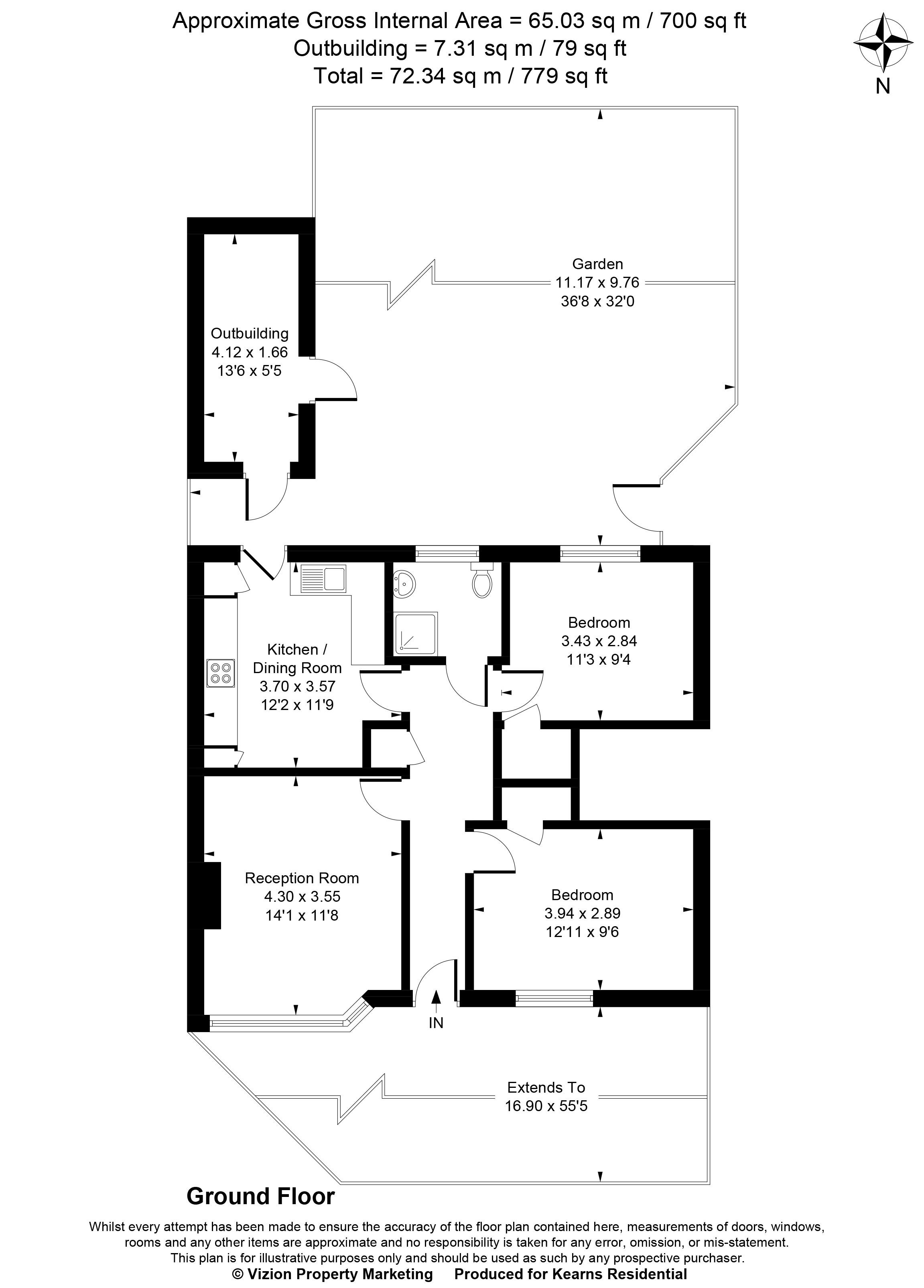 57, Broadwater Gardens, Uxbridge floorplan