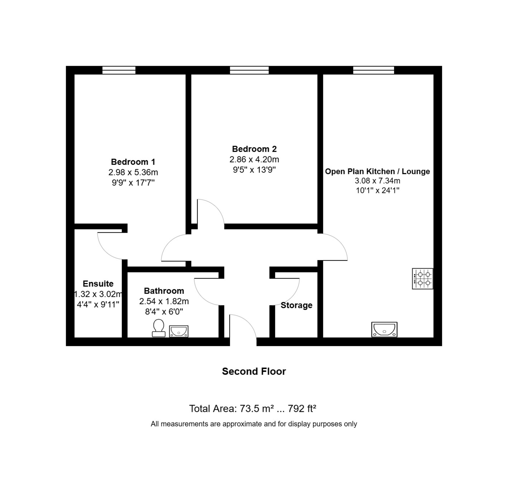 Apartment 62, Park Works, Birmingham floorplan