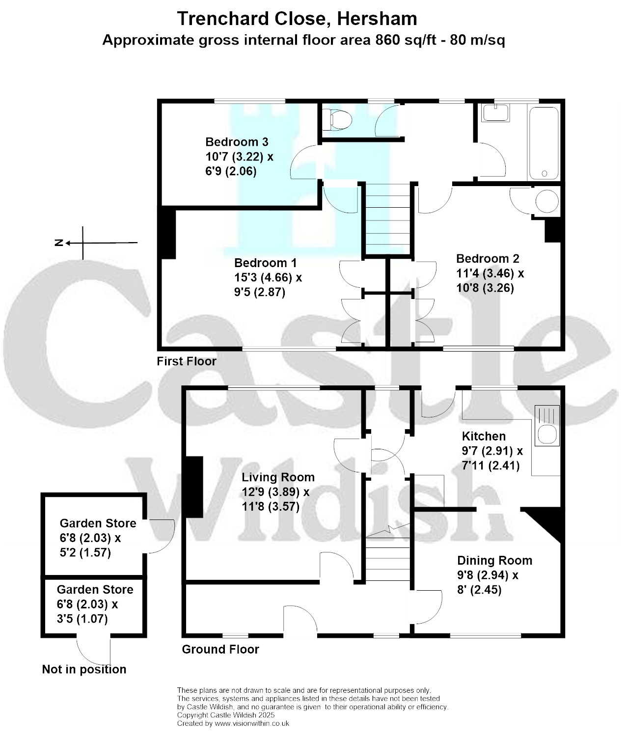 21, Trenchard Close, Hersham Village floorplan