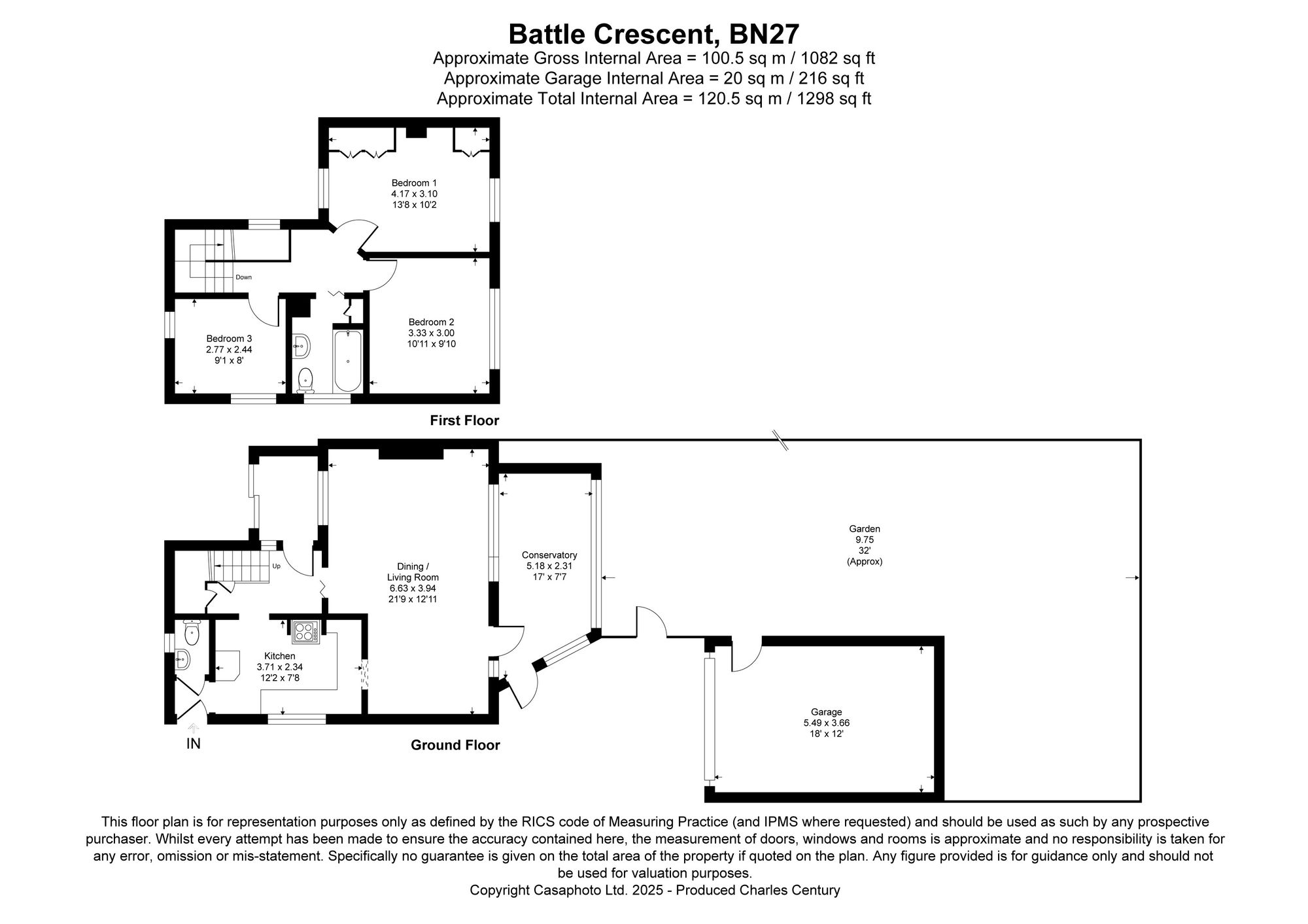 33 Battle Crescent, Hailsham floorplan
