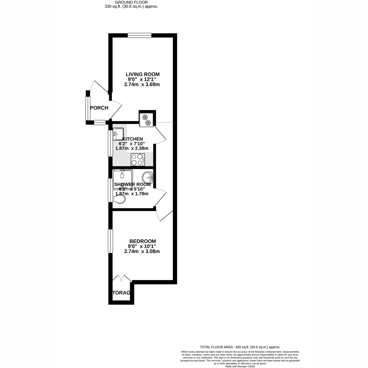 Flat Annexe, 56, Pitfold Road, London floorplan