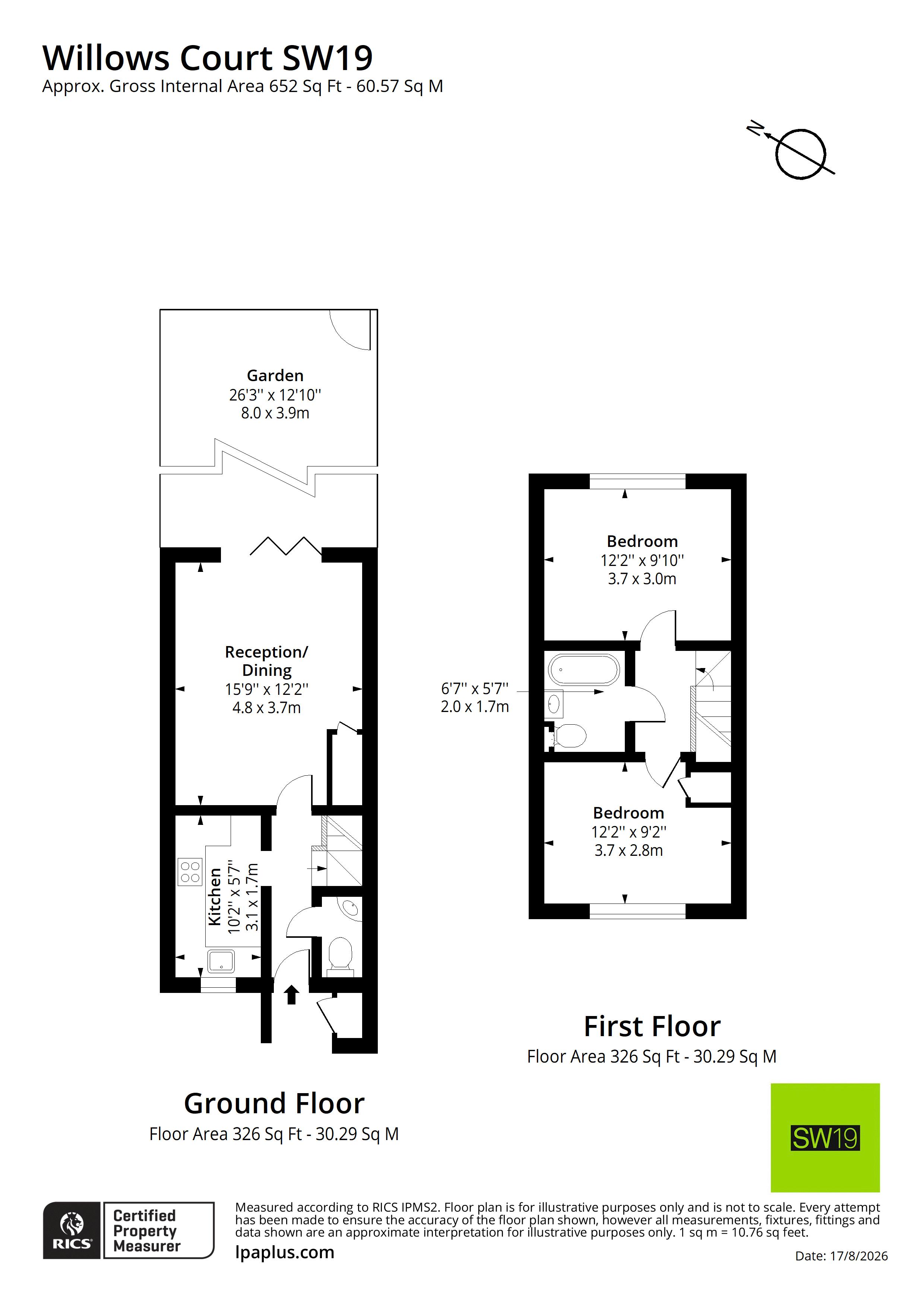 23 Willows Court, 7 Sir Cyril Black Way, London floorplan