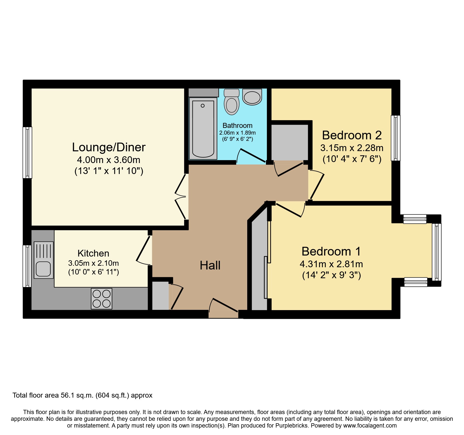 Old Cove Road, Fleet GU51, 2 bedroom flat for sale 61949758