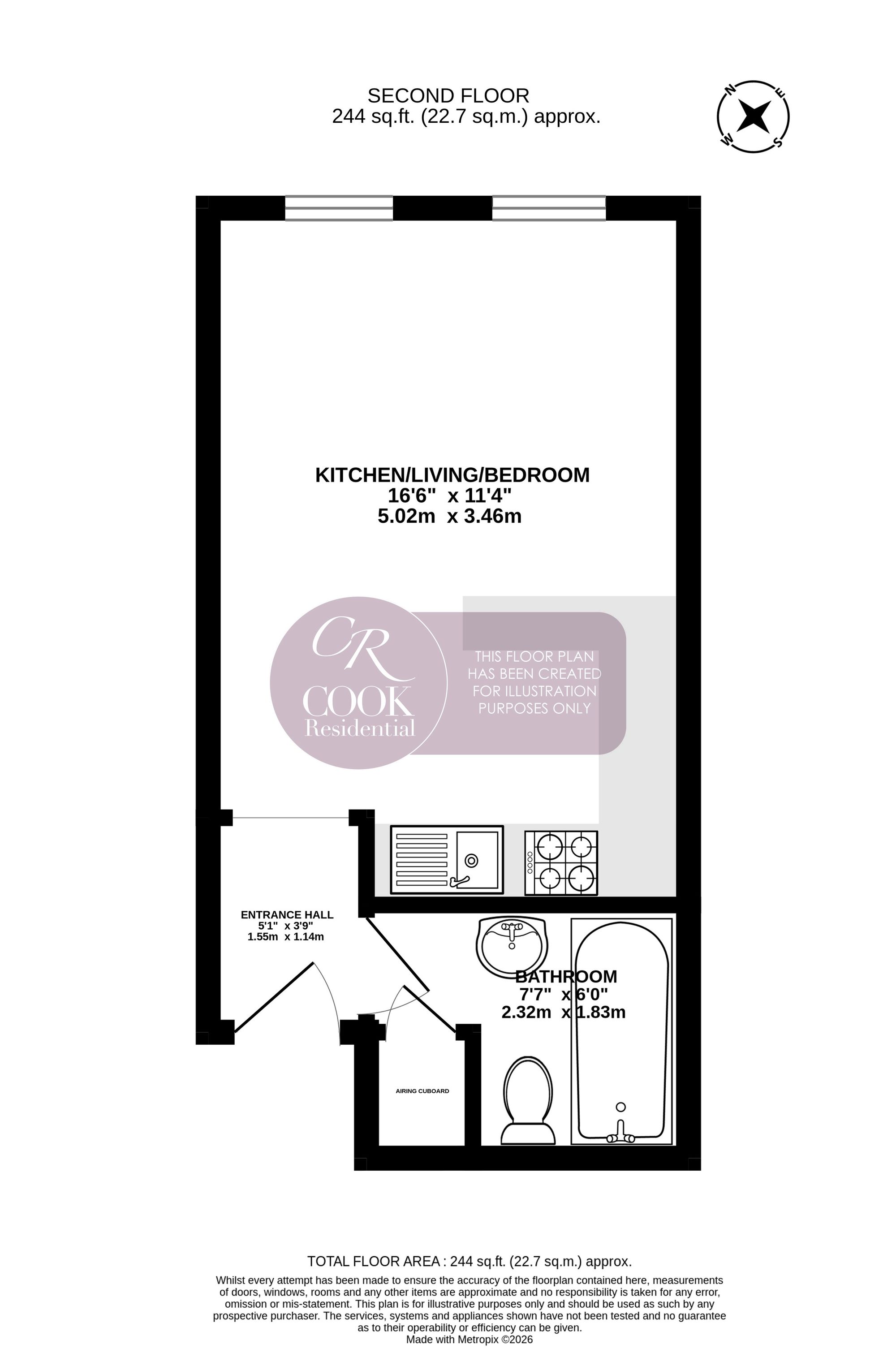 Flat 8, Millbrook Court Millbrook Street, Cheltenham floorplan