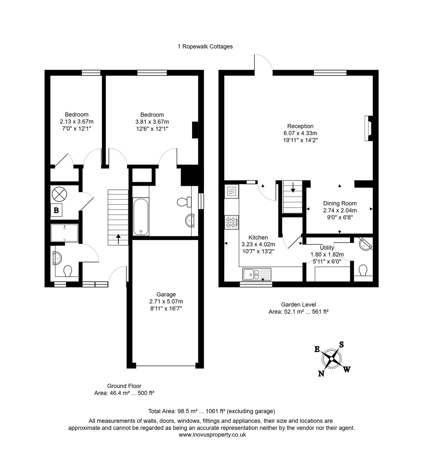 1, Ropewalk Cottages, Bradford-on-Avon floorplan
