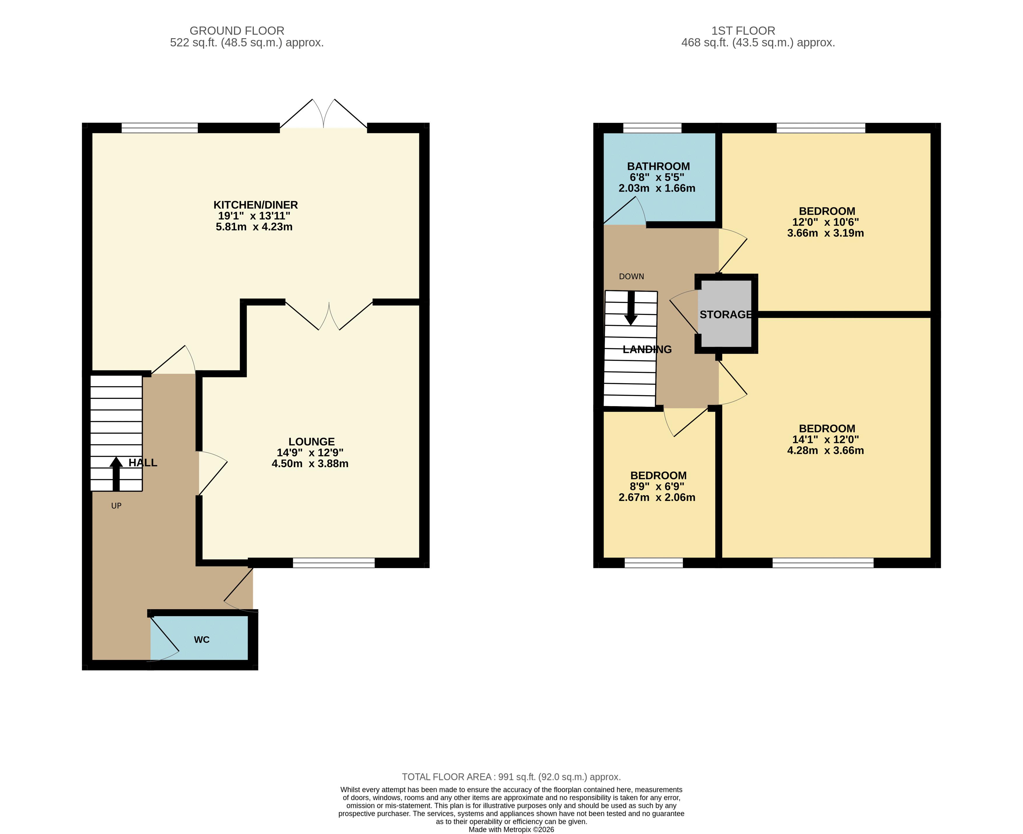 58, Winford Drive, Broxbourne floorplan