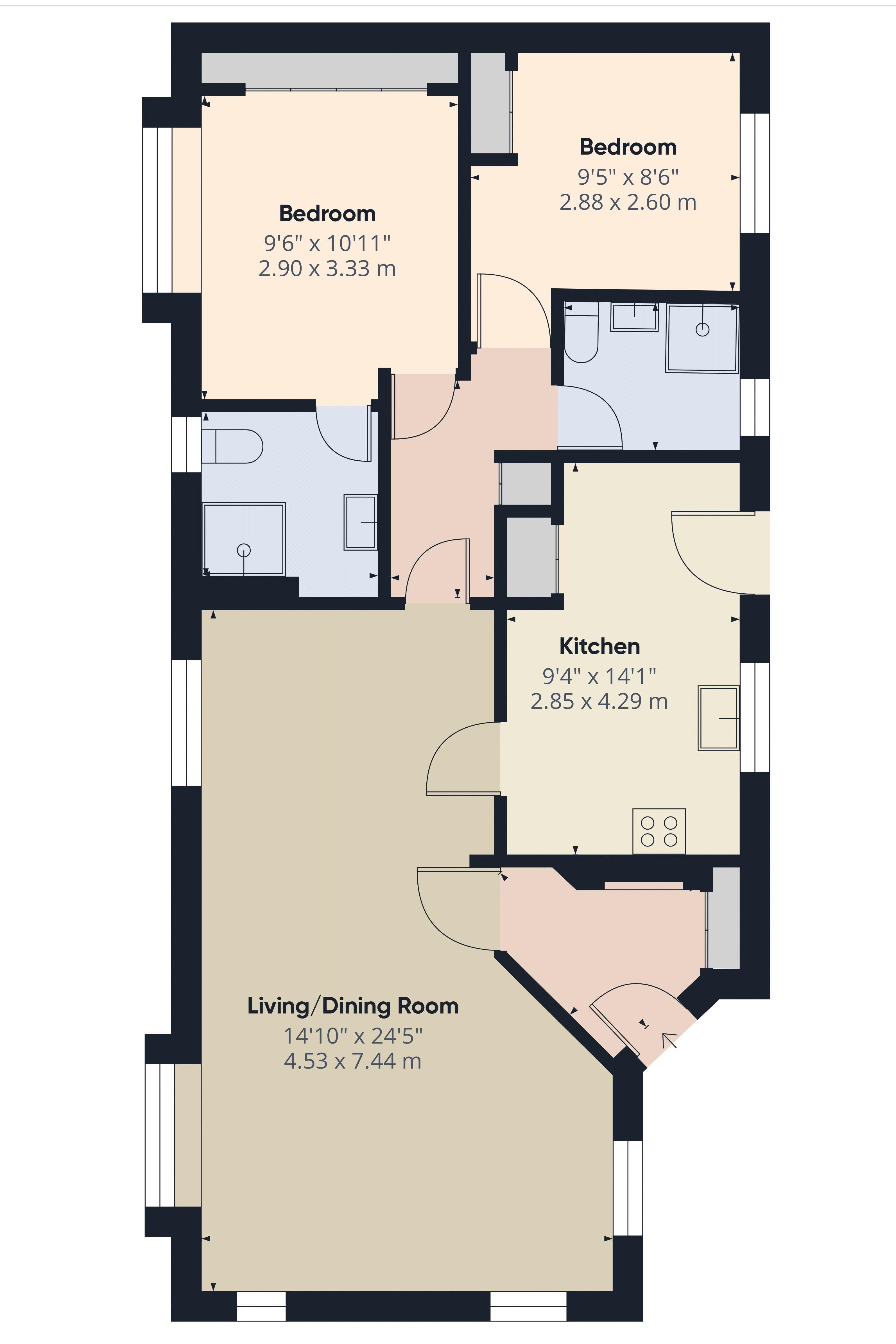 45 Bramblehall Lane, Upper Farm, off Boxhill Road, Tadworth floorplan