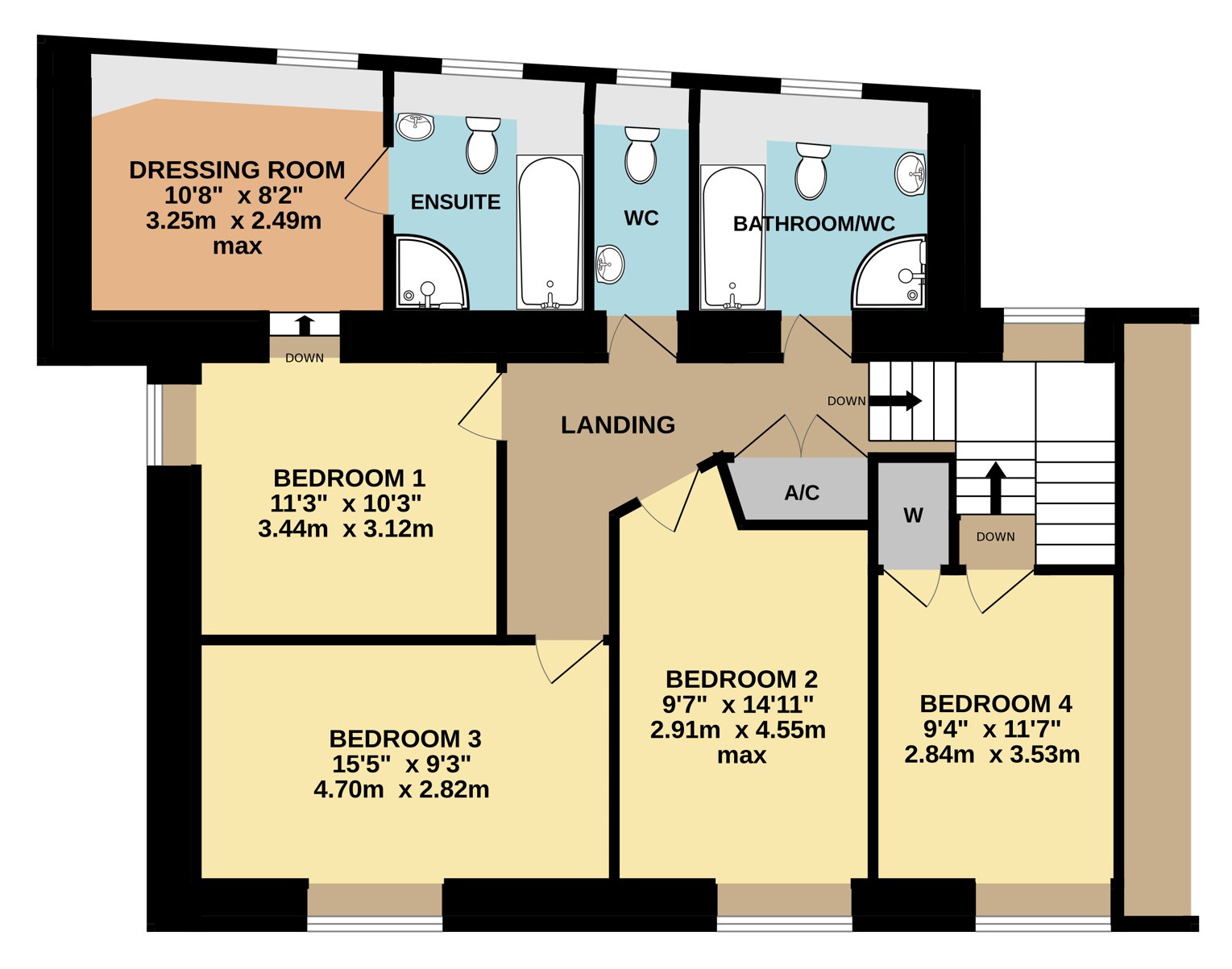Scrawsdon Farmhouse,, Golberdon, Cornwall floorplan