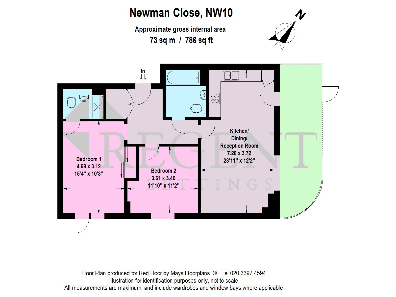 3, Newman Close, Willesden Green floorplan