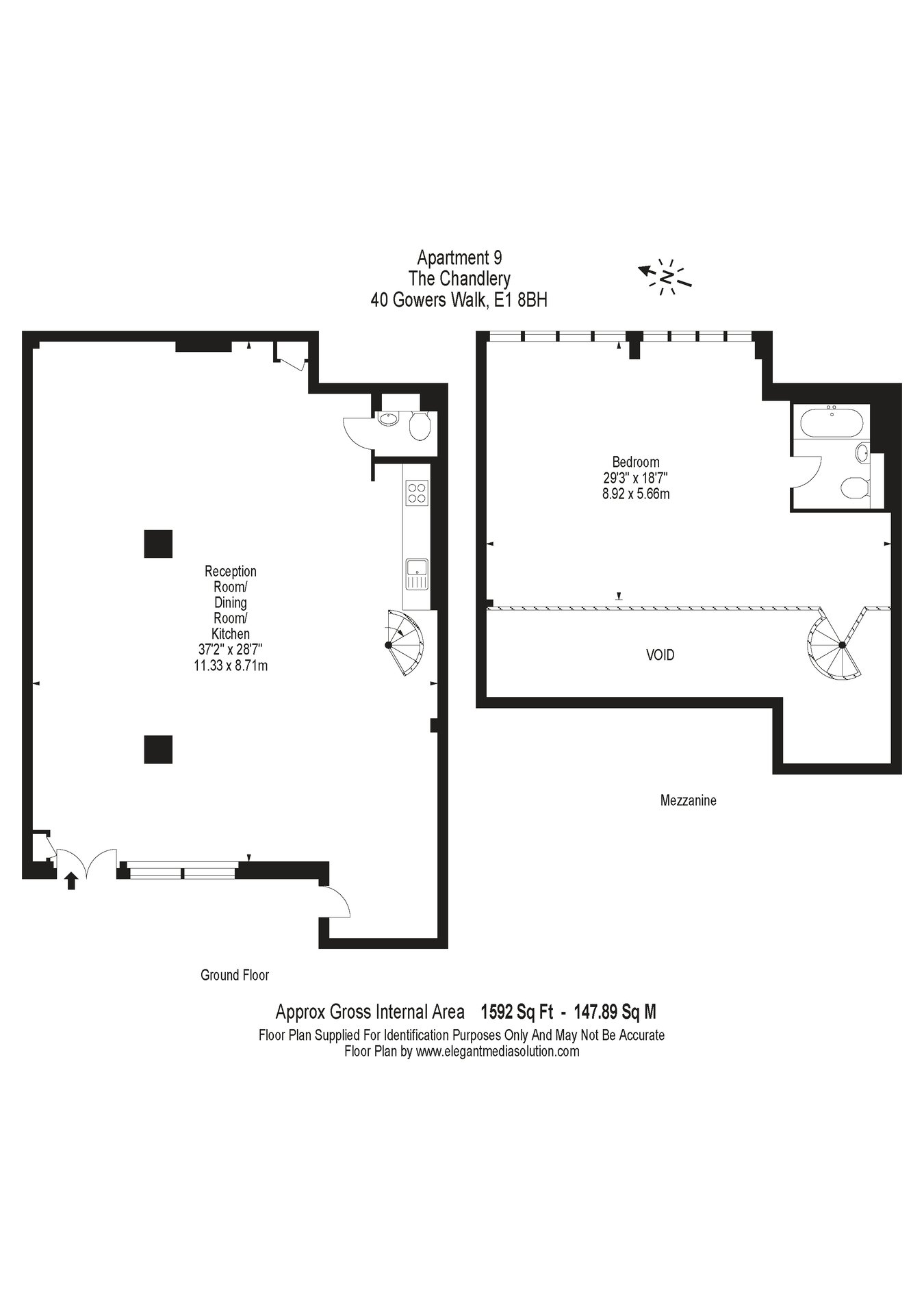 Apartment 9, Chandlery House, London floorplan