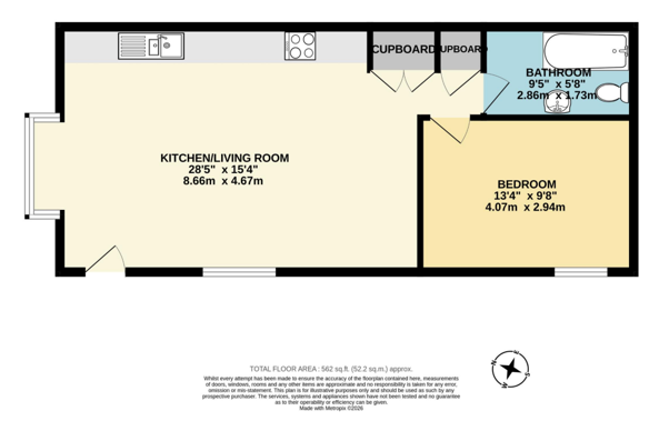 Flat 6, Brooklands, Budshead Road, Plymouth floorplan