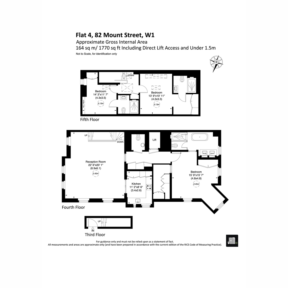 Flat 4, 82 Mount Street, Mount Street, London floorplan