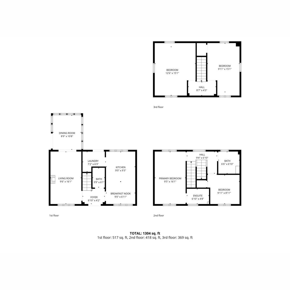 62, Upton Drive, Nuneaton floorplan