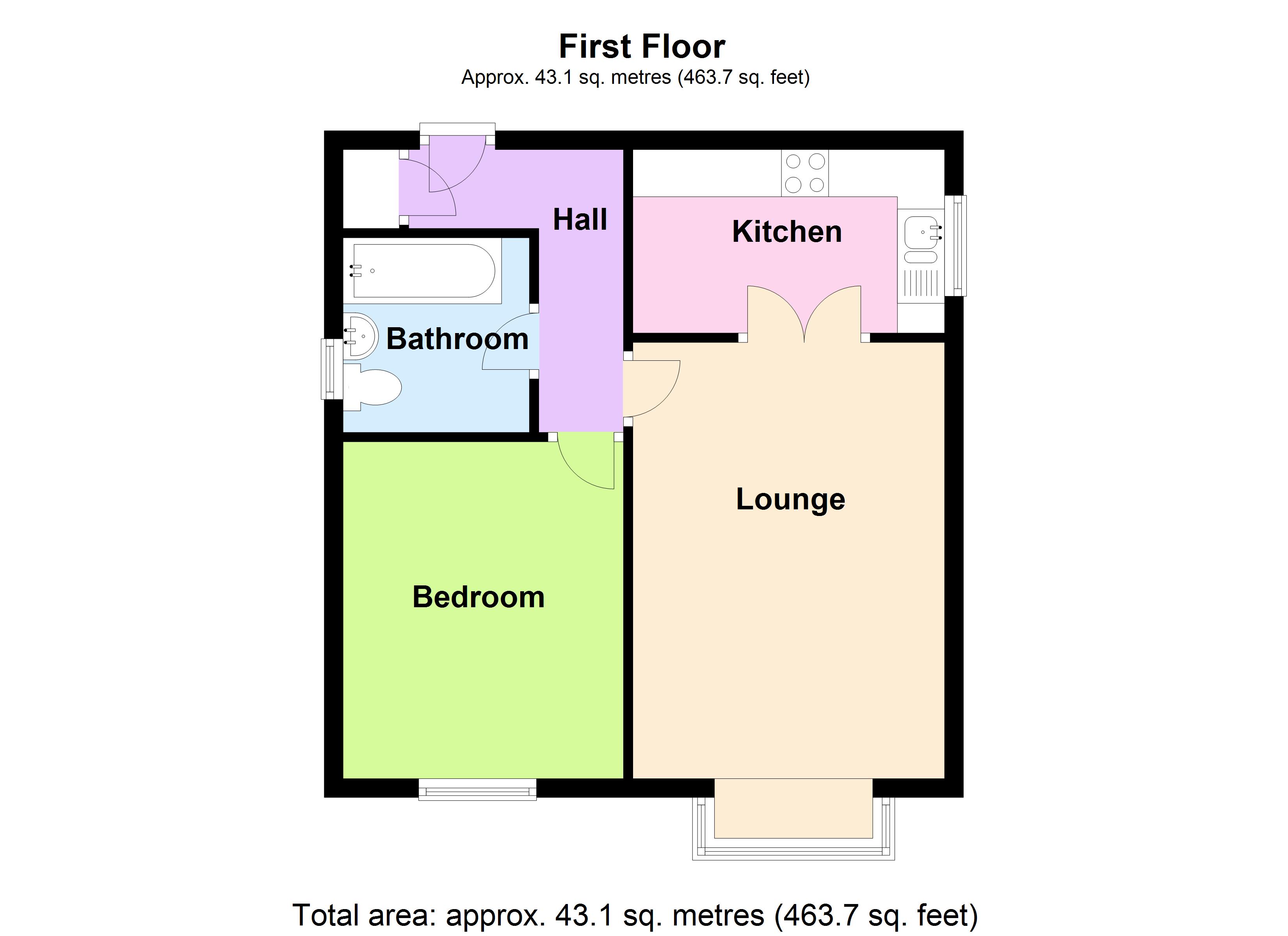 6 Albisdene Court, Blinco Road, Rushden floorplan