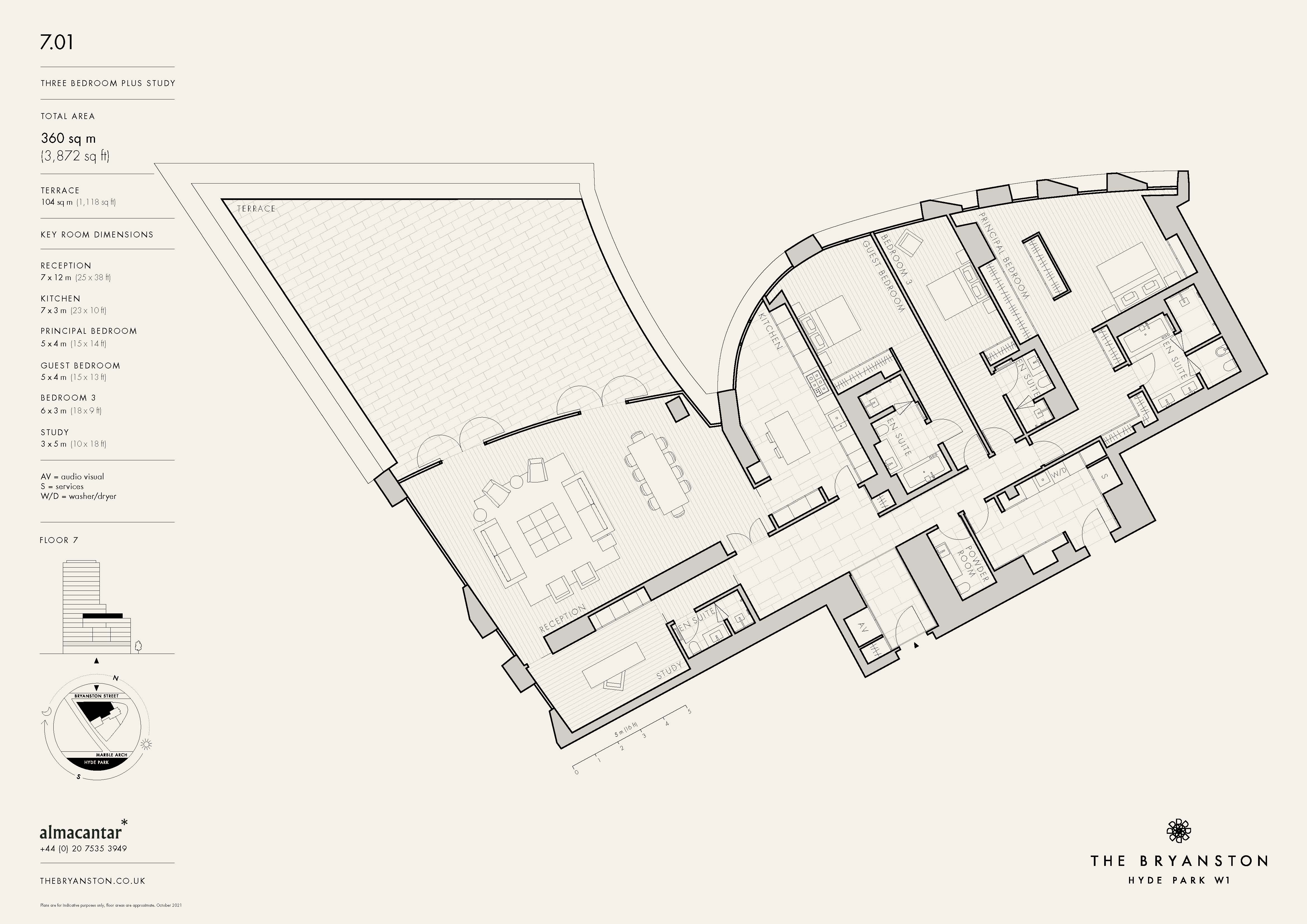 The Bryanston, London floorplan