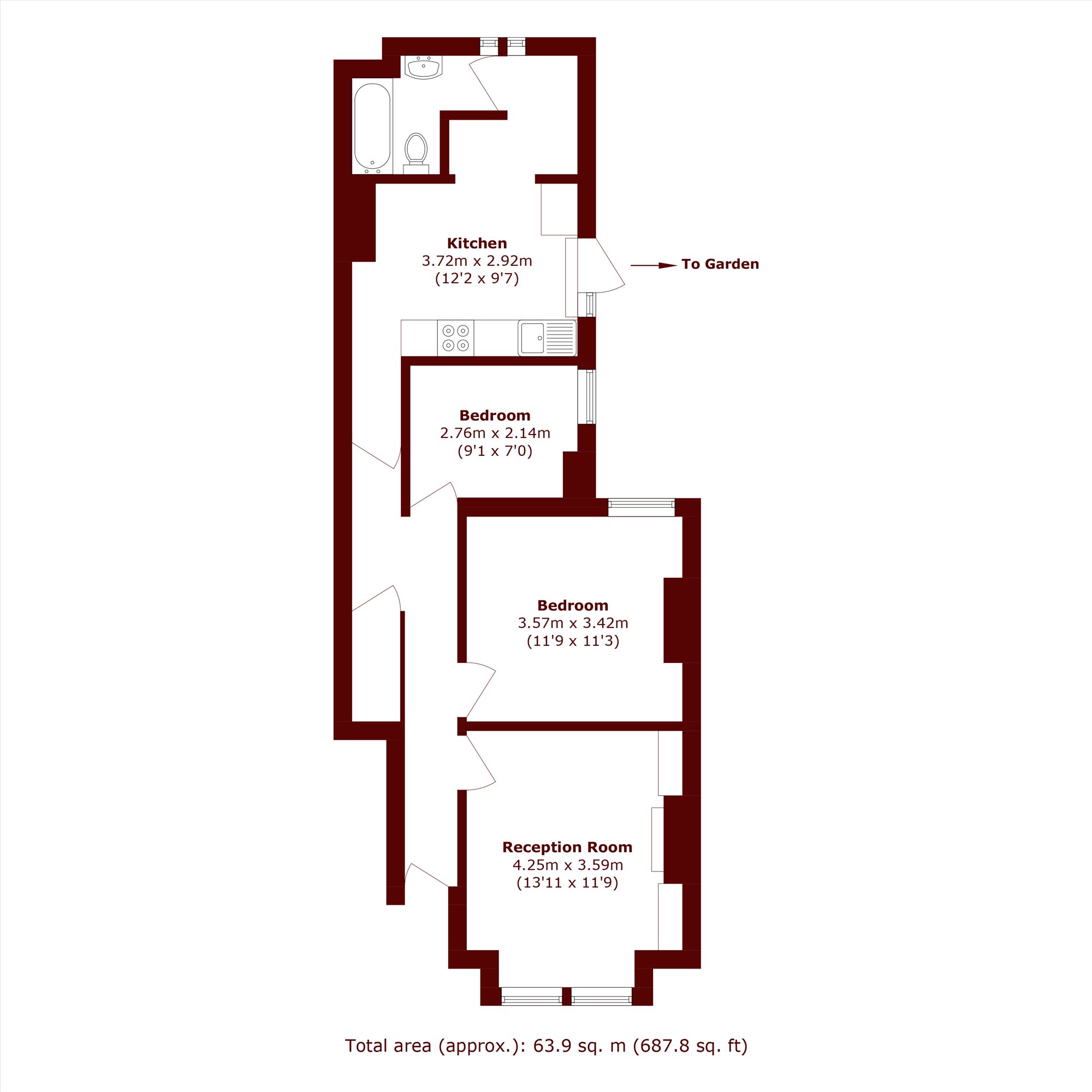 163, Blackshaw Road, London floorplan