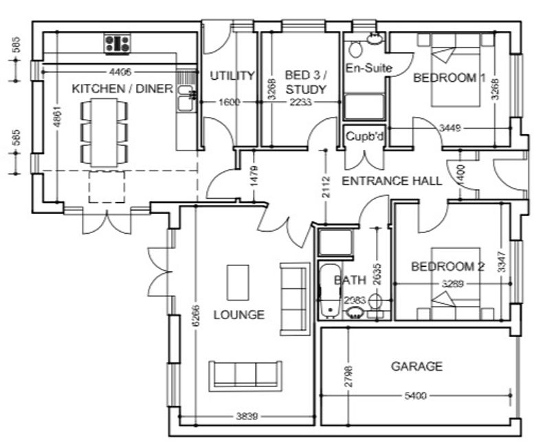 3 Bedrooms Detached bungalow for sale in Hills Mede, Tibshelf, Alfreton DE55