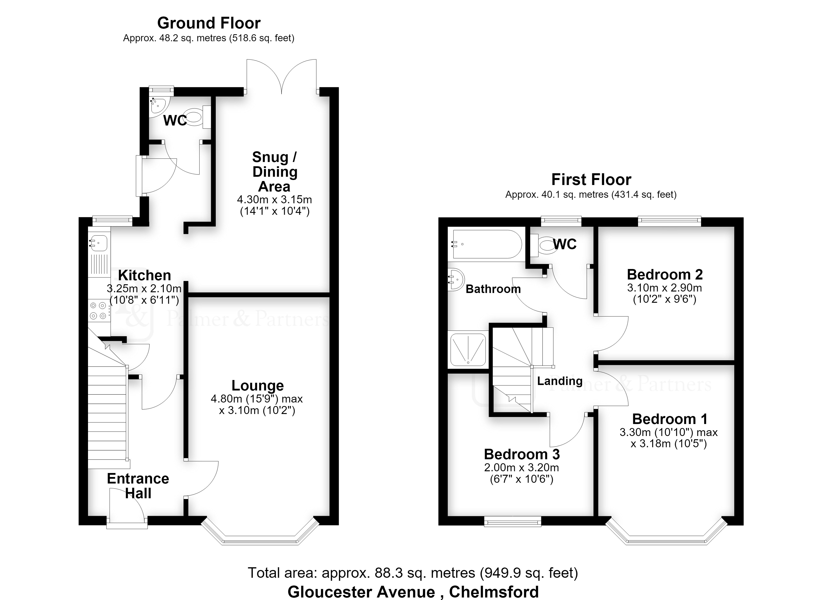 182, Gloucester Avenue, Essex floorplan