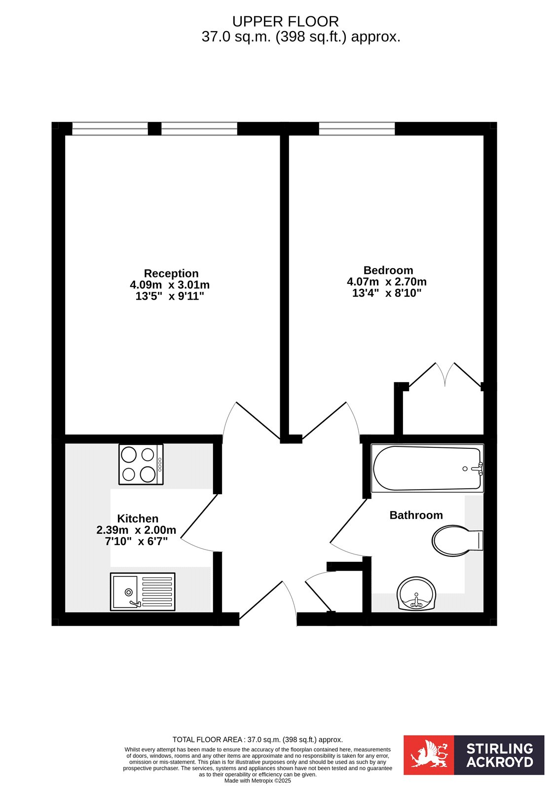 Flat 39, North Block, 5, Chicheley Street, London floorplan