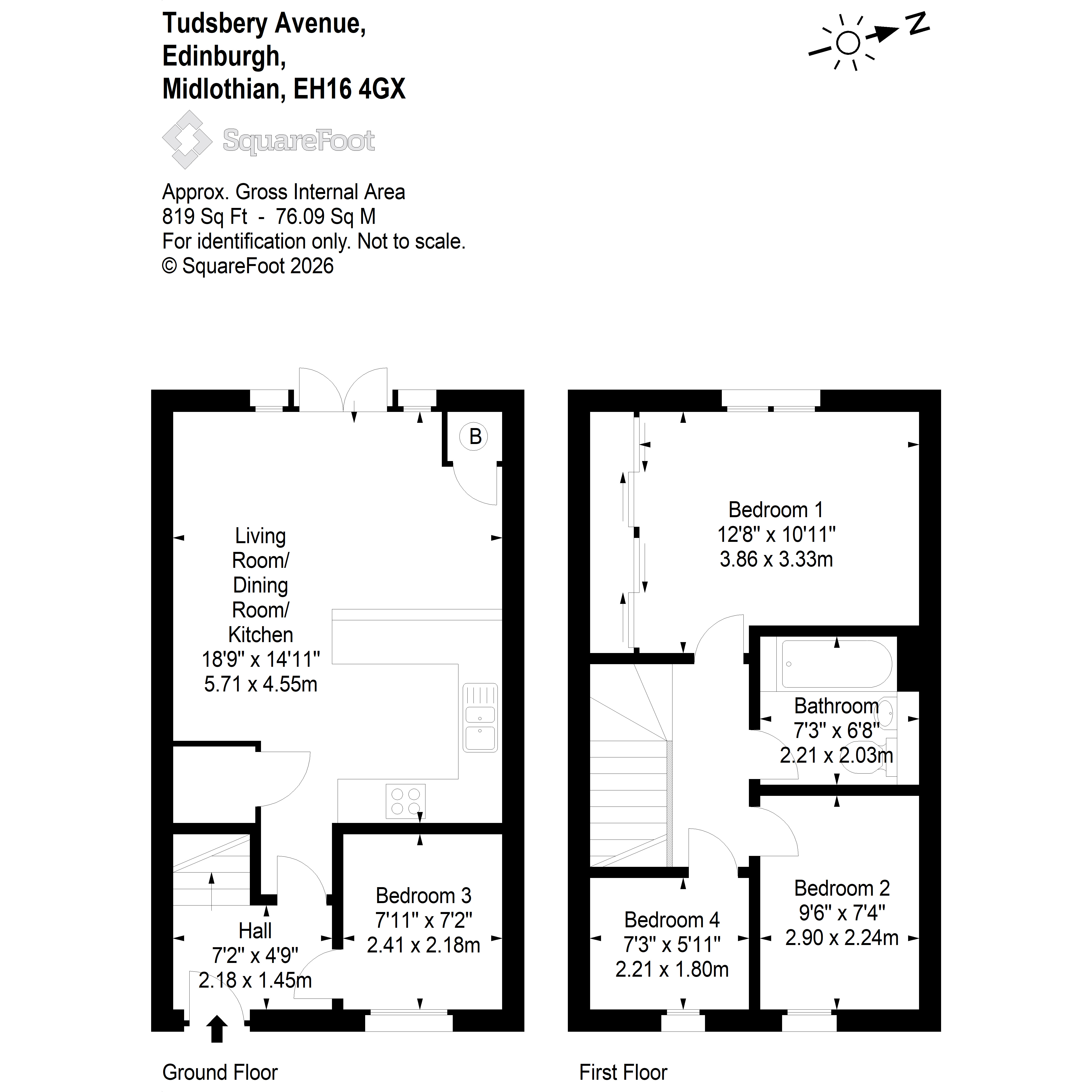 14, Tudsbery Avenue, Edinburgh floorplan