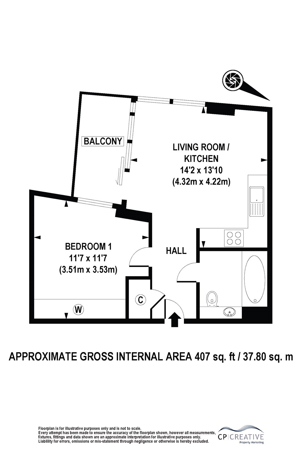 1 Bedrooms Flat to rent in Riverside Apartments, Goodchild Road, London N4