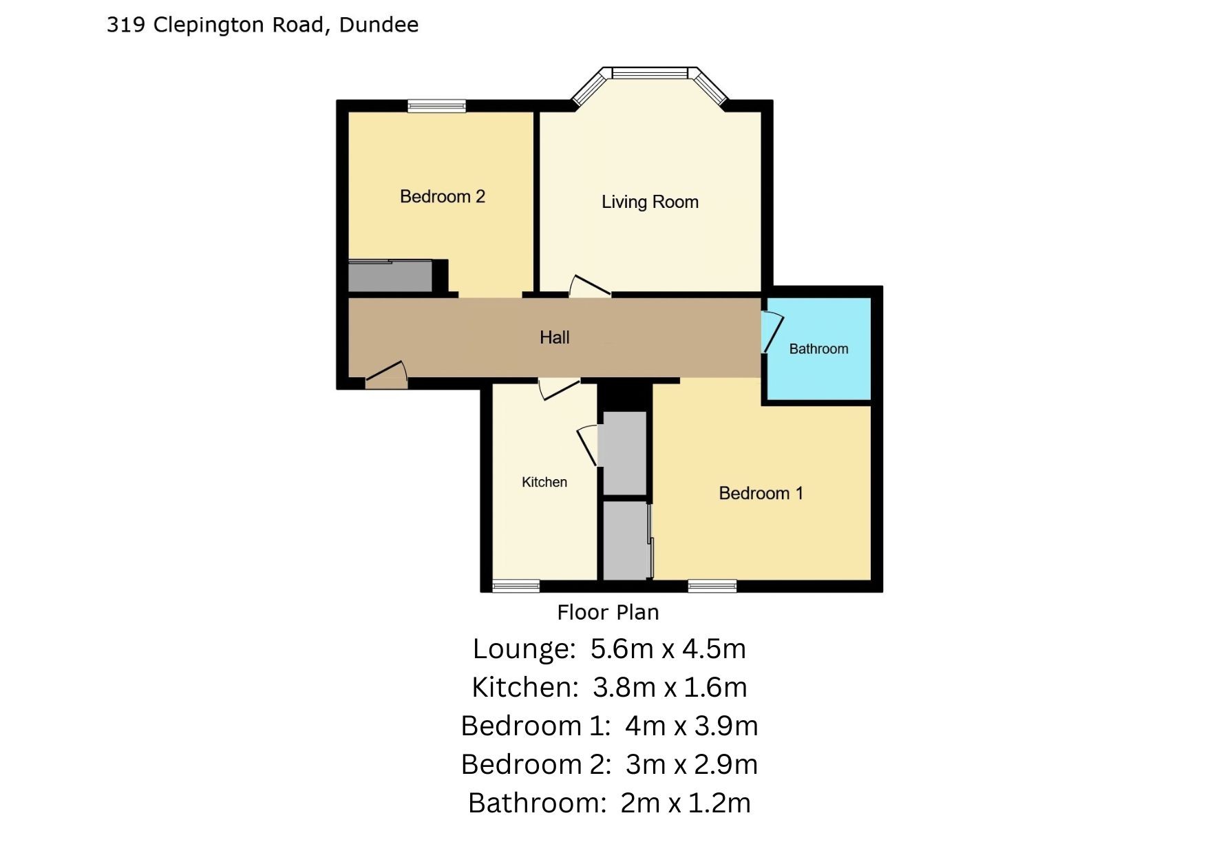 2/2 319, Clepington Road, Dundee floorplan