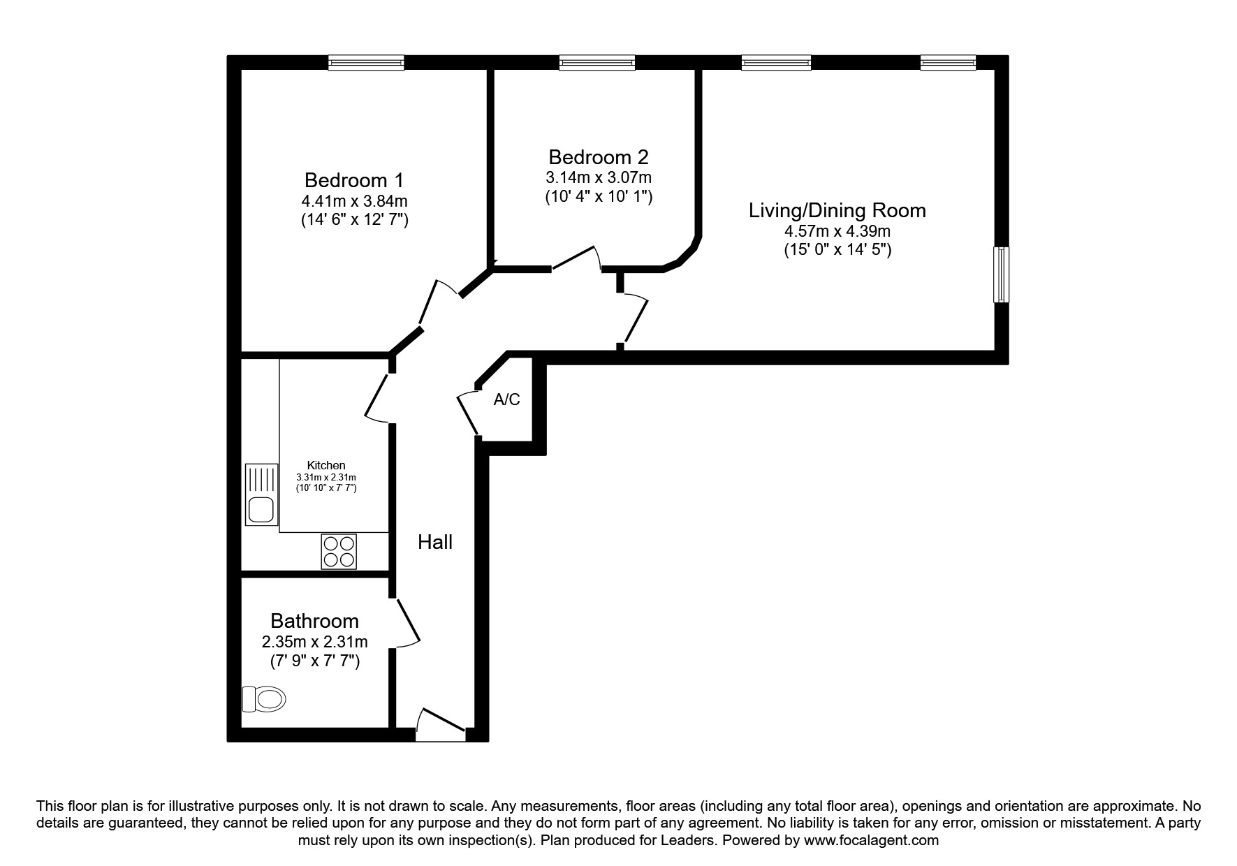 Flat 12, City Buildings, 17, Fish Street, Northamptonshire floorplan