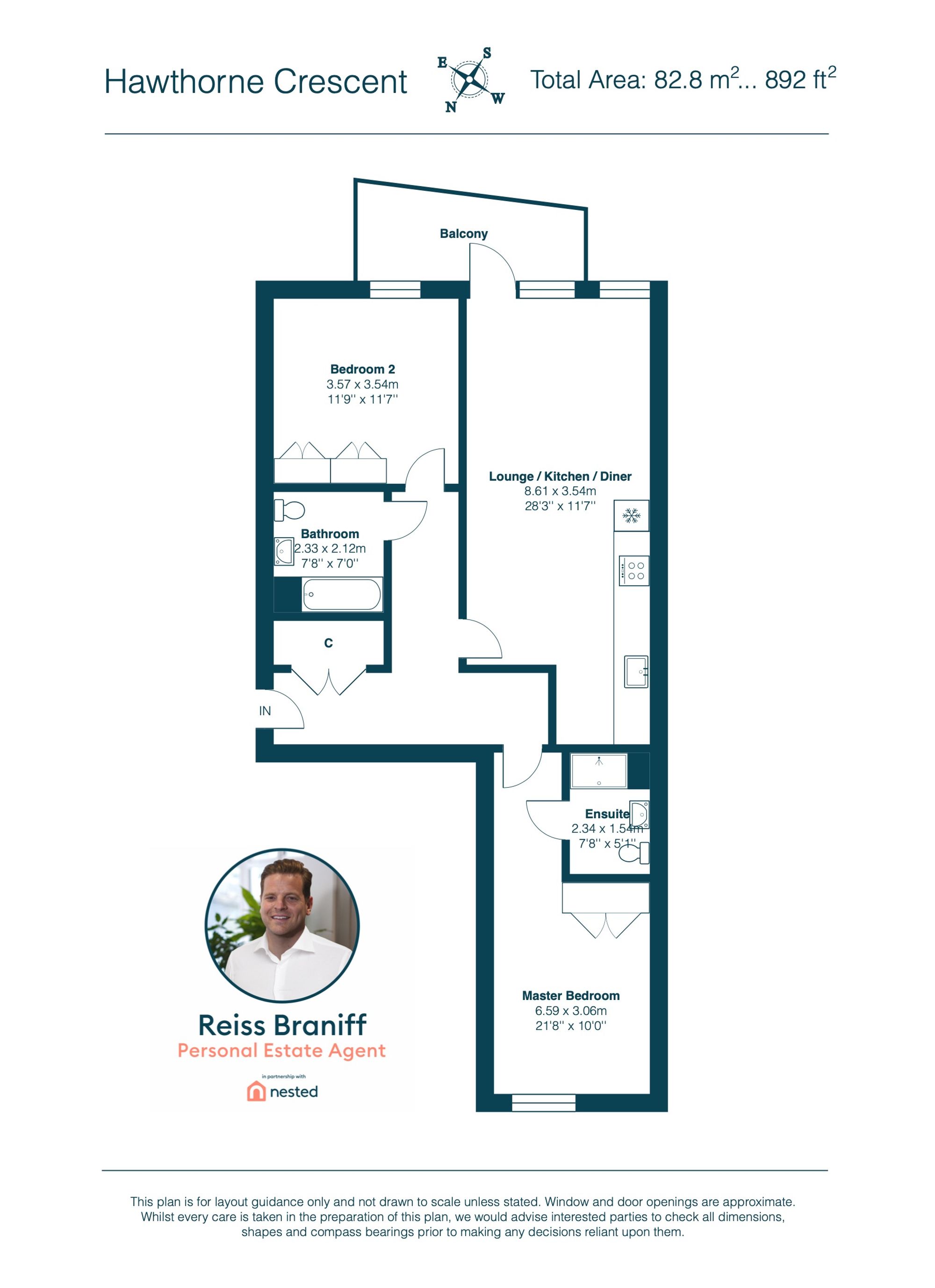 Flat 207, 14 Hawthorne Crescent, London floorplan