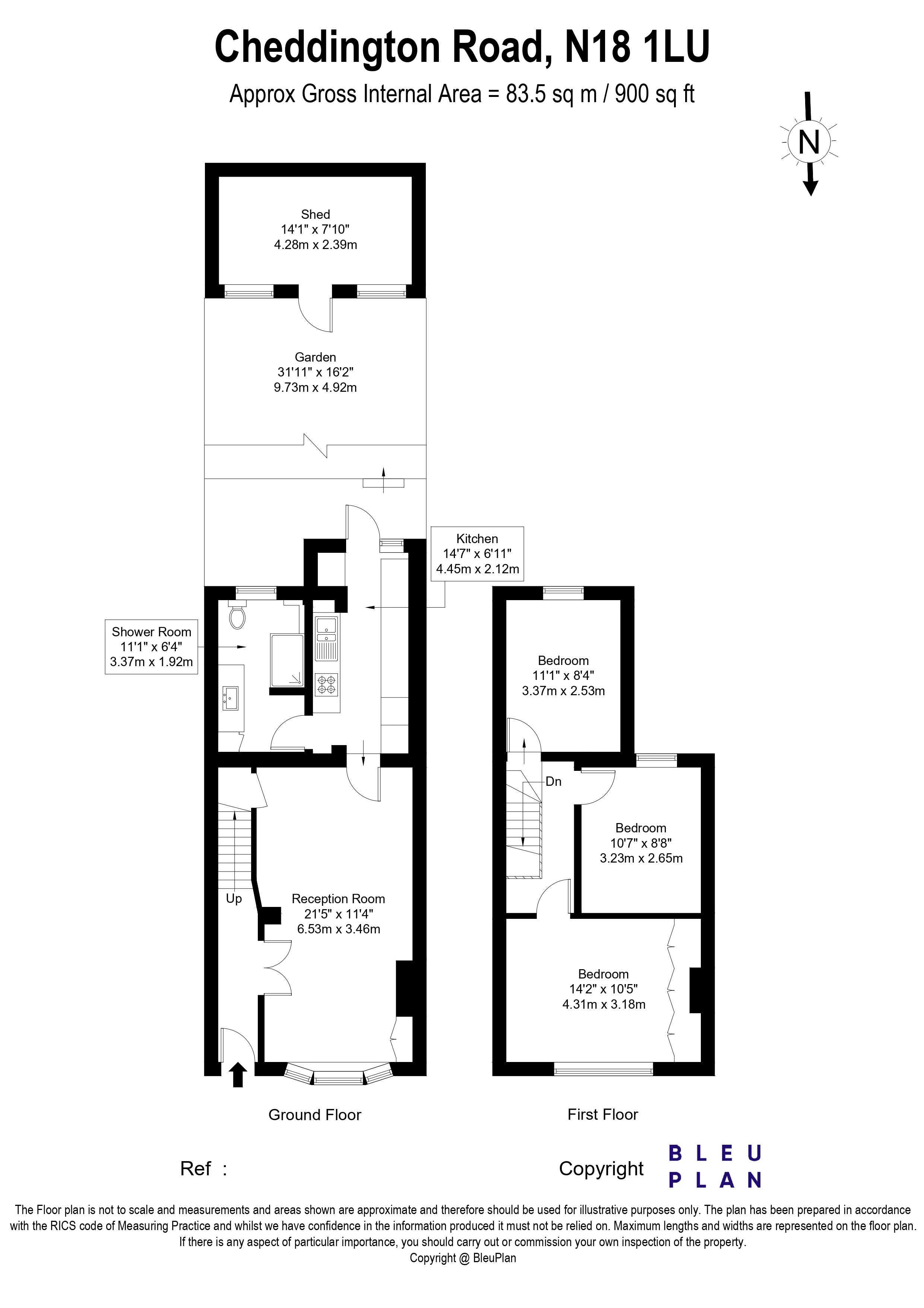 61, Cheddington Road, London floorplan