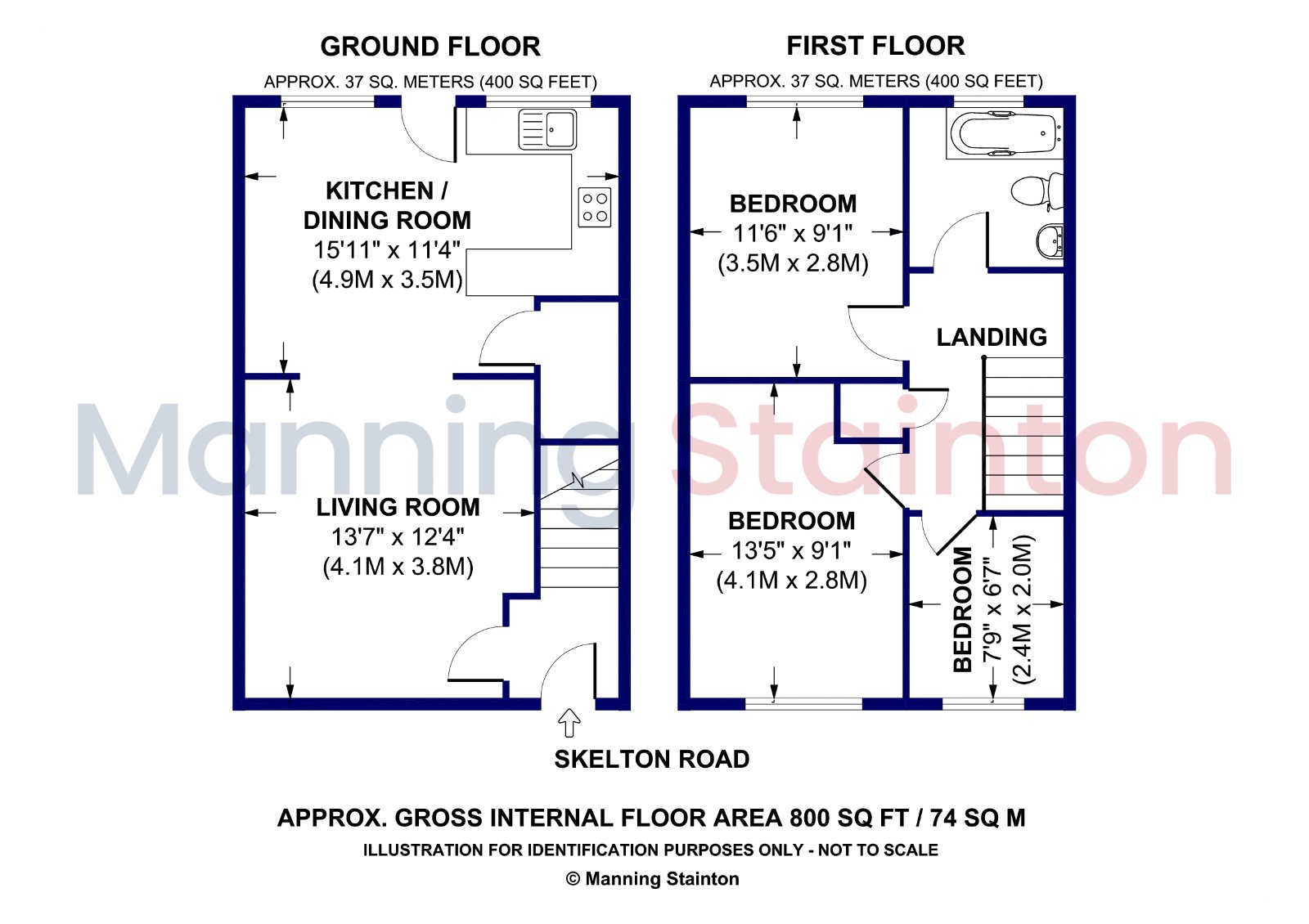 63, Skelton Road, West Yorkshire floorplan