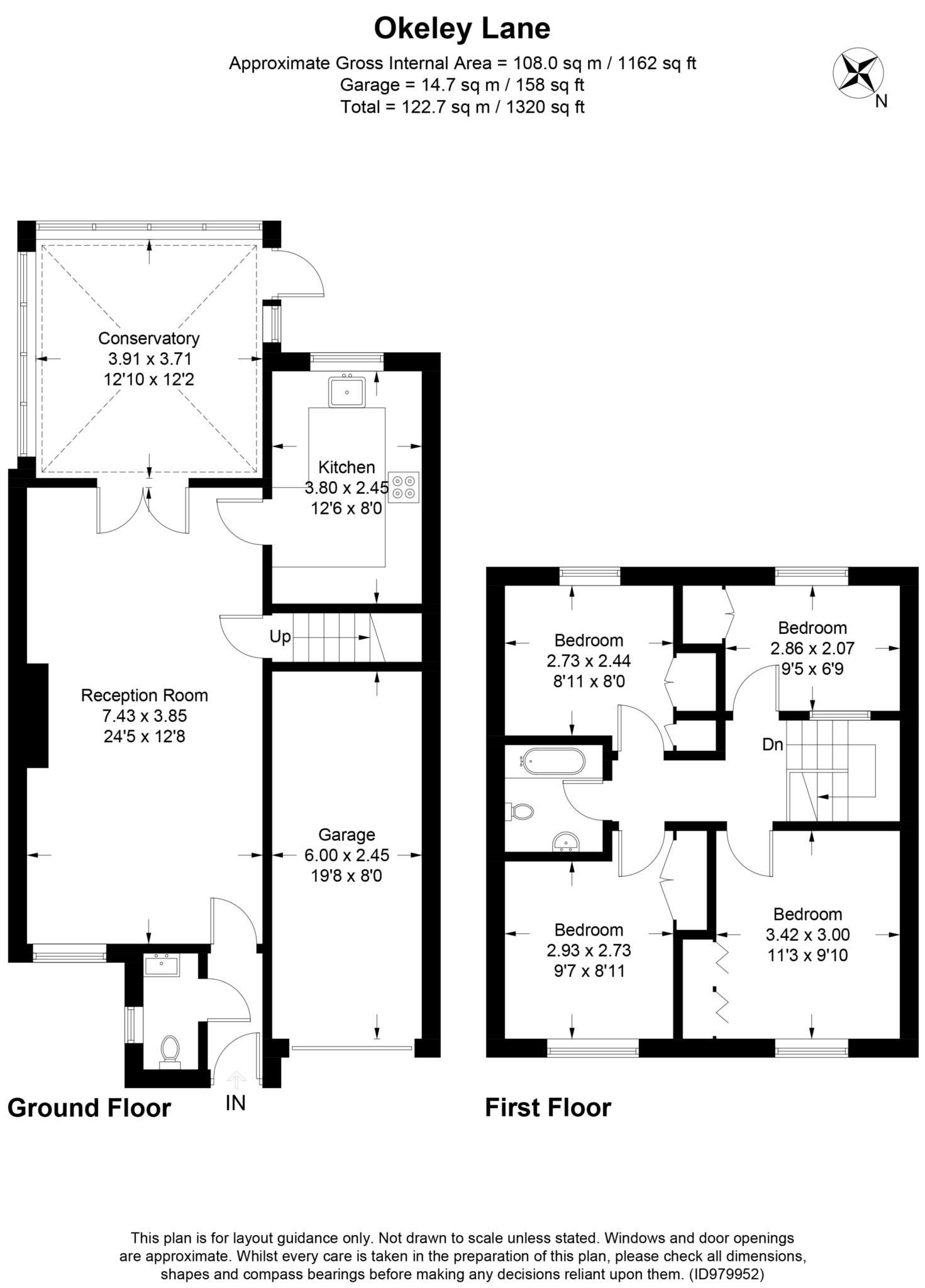 1, Okeley Lane, Tring floorplan
