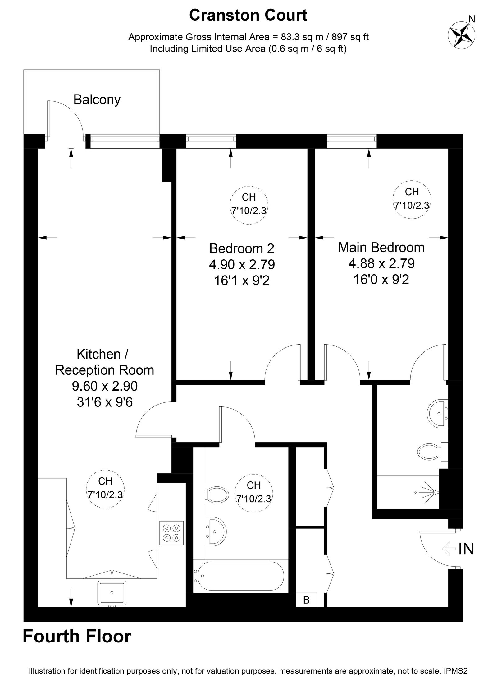 Flat 156, Cranston Court, London floorplan