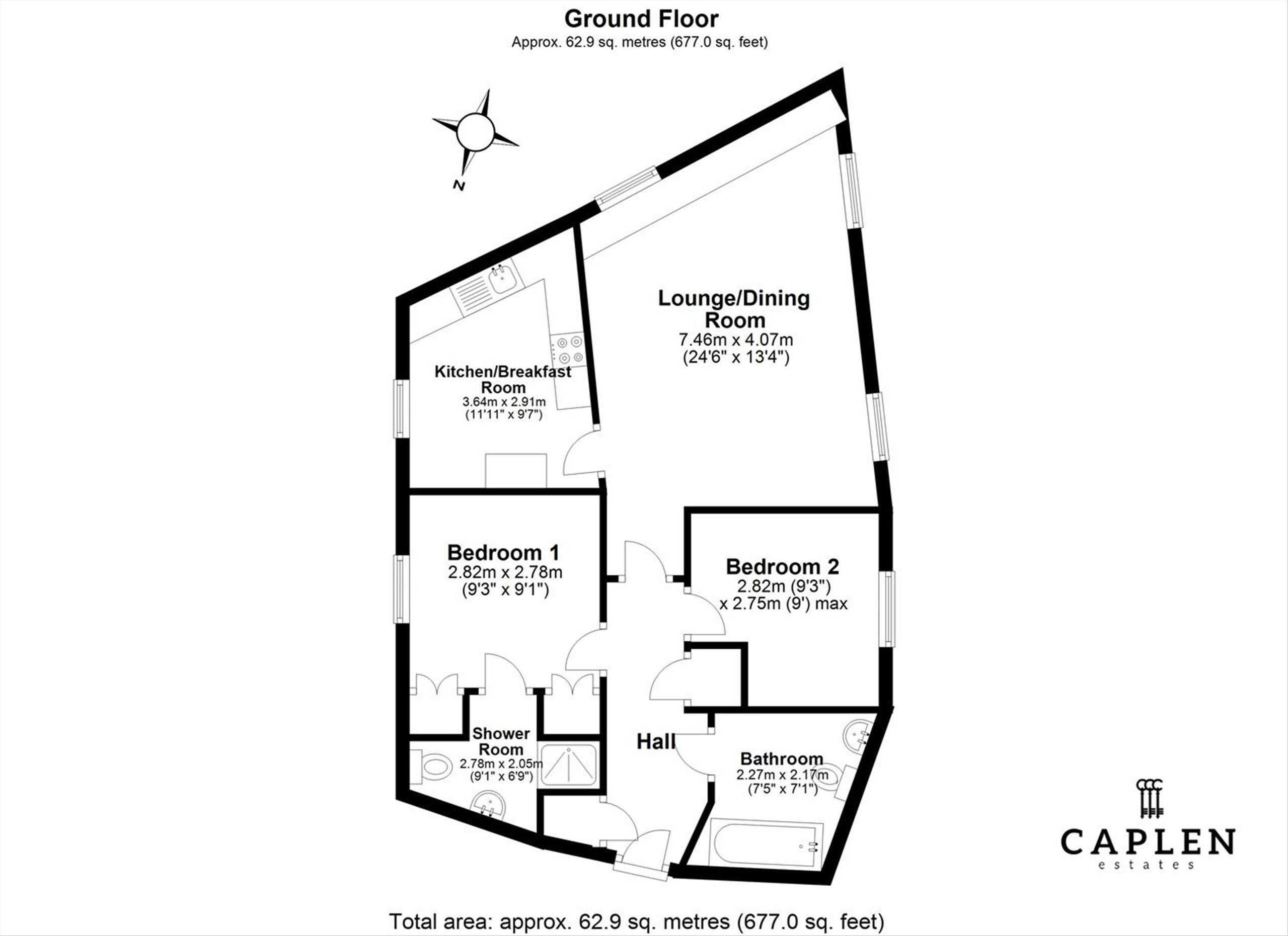 8 King Henry Court, Deer Park Way, Waltham Abbey floorplan