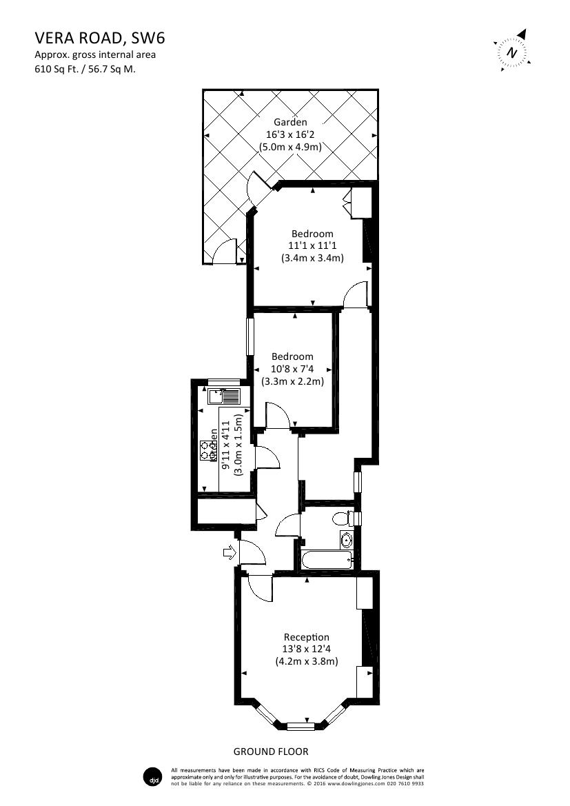 2 Bedrooms Flat to rent in Connaught Mews, Vera Road, London SW6