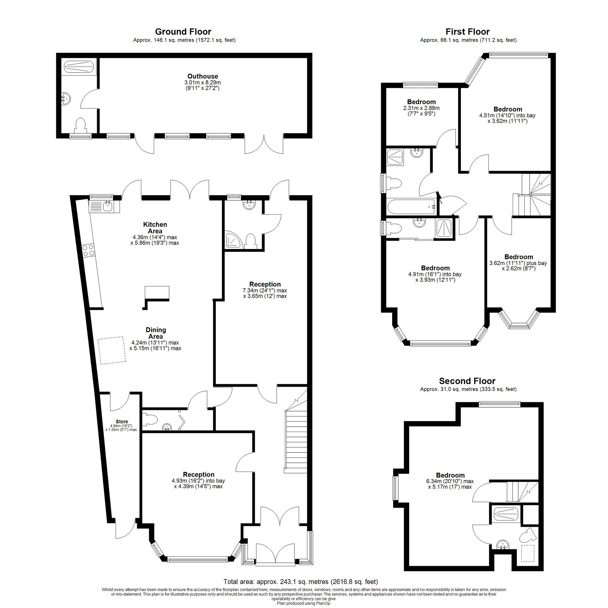 1 Mornington Avenue, Ilford floorplan